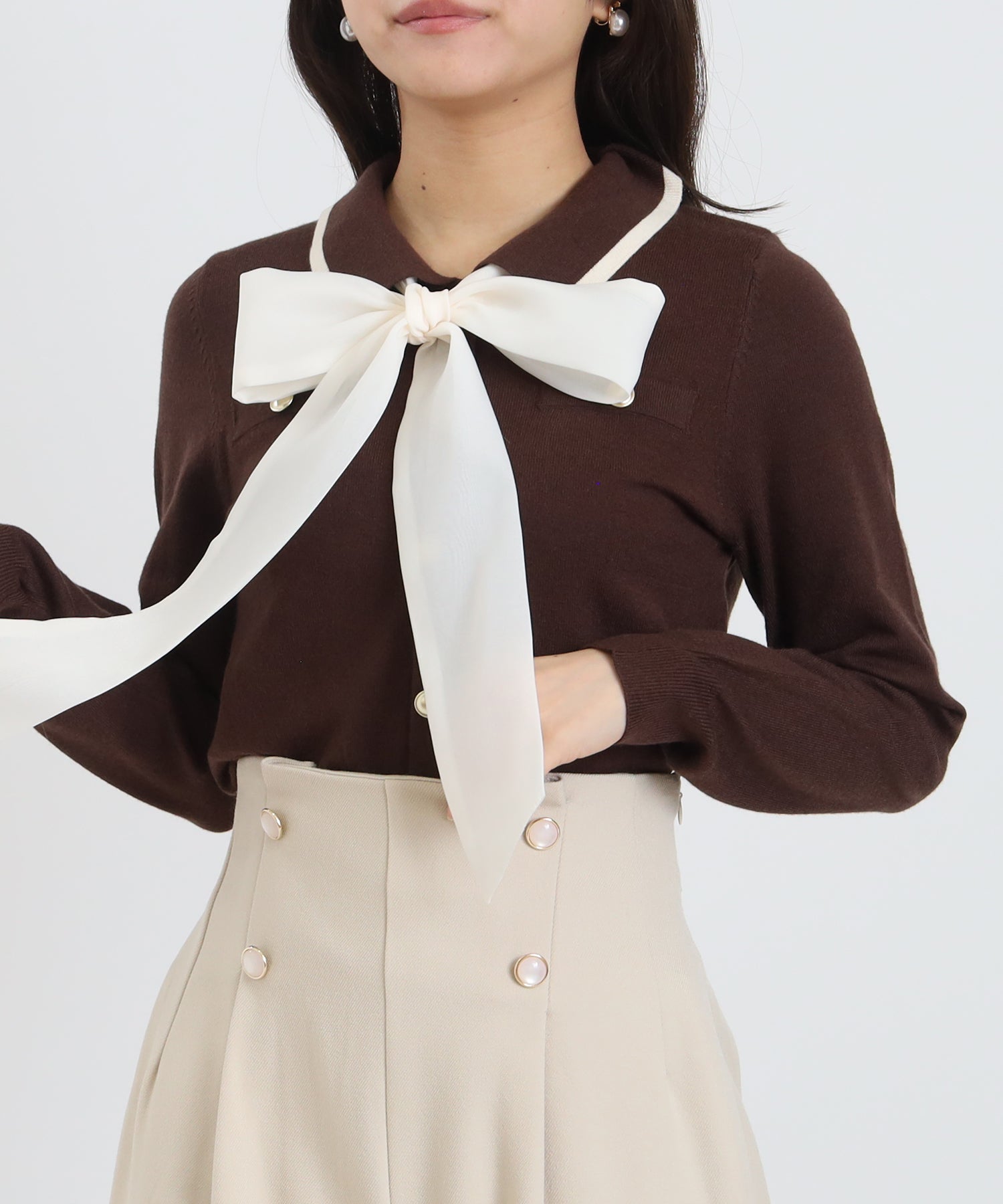 ブラウン　model:156cm  着用サイズ：M