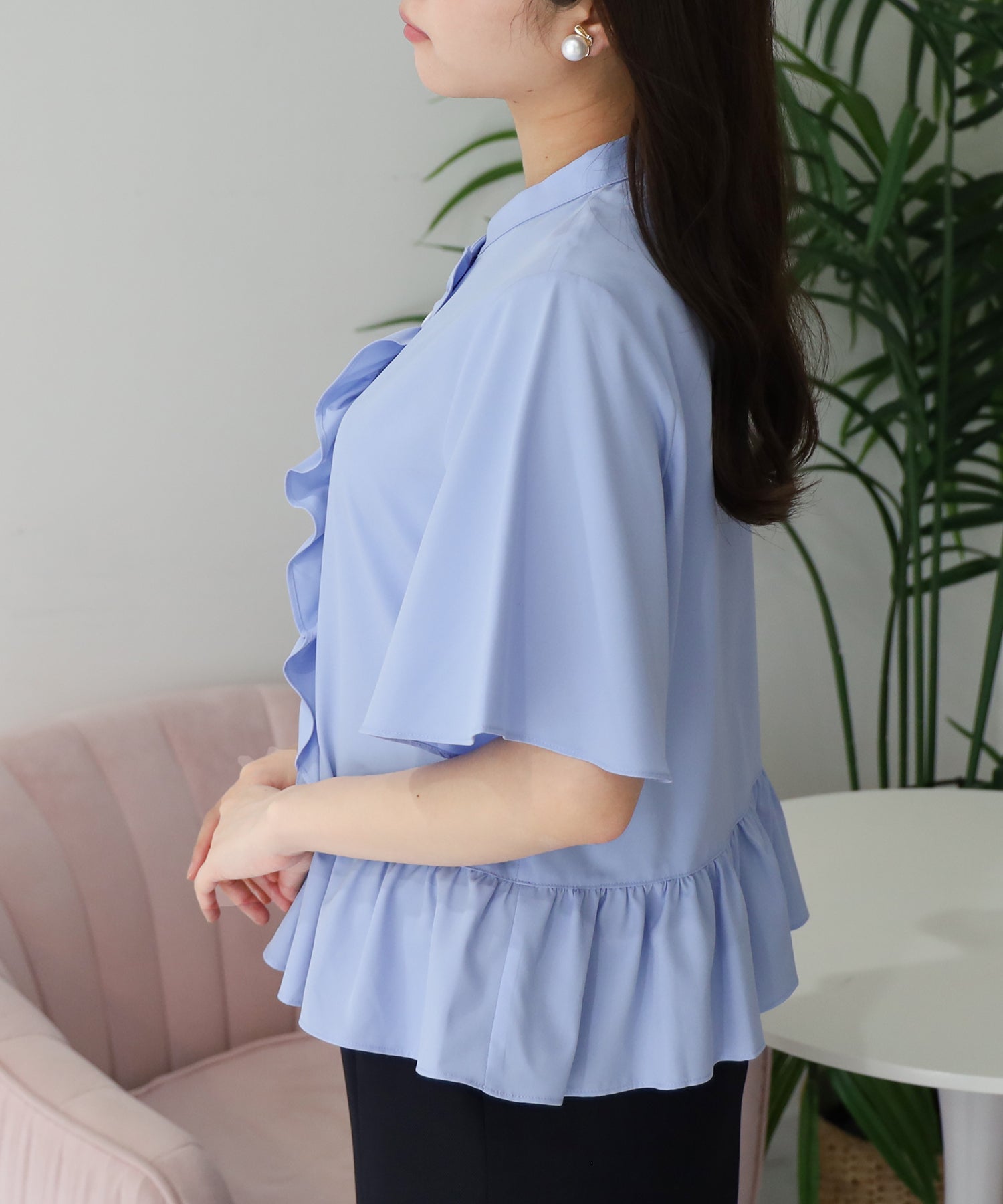ブルー　model:156cm  着用サイズ：M
