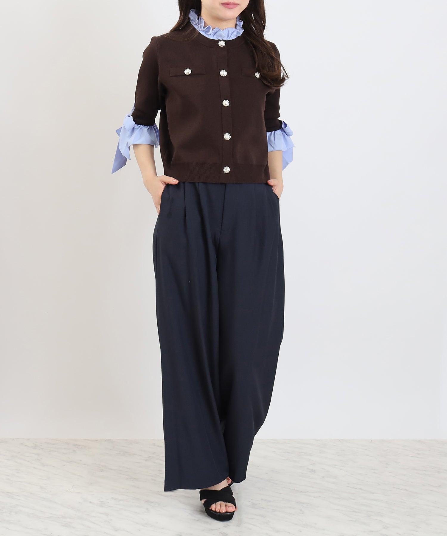 ブラウン　model:156cm  着用サイズ：M