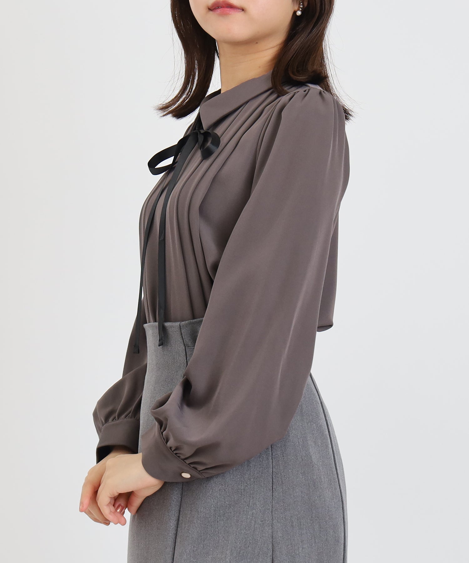 ブラウン　model:156cm  着用サイズ：M