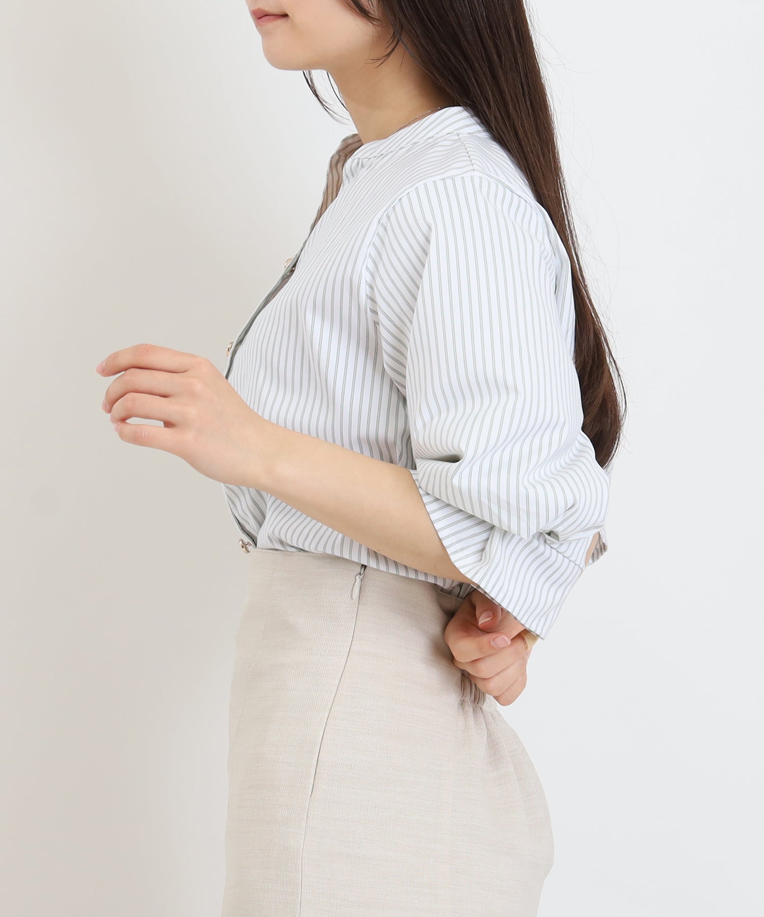 グリーン　model:160cm  着用サイズ：M