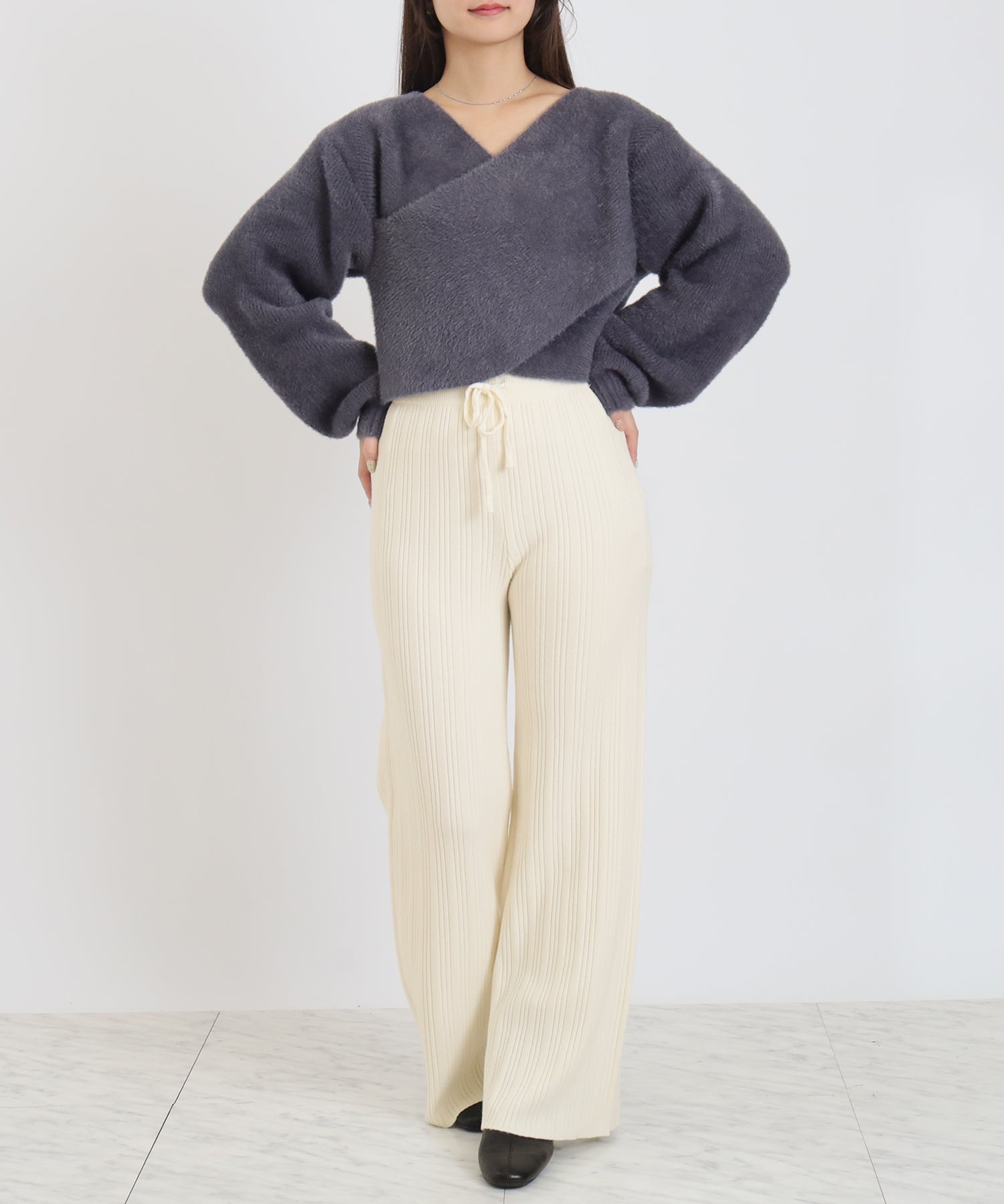 アイボリー　model:160cm  着用サイズ：M