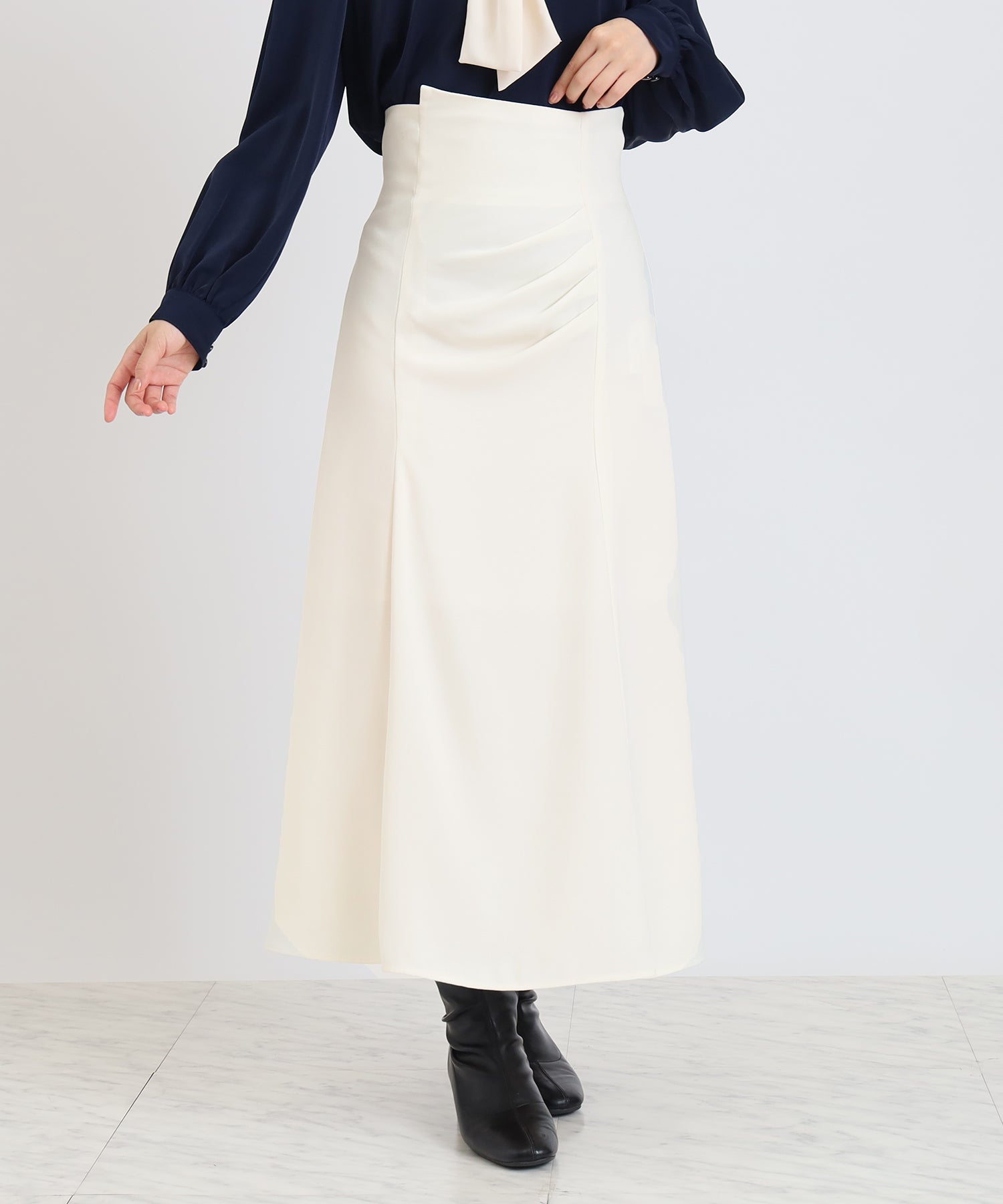 アイボリー　model:156cm  着用サイズ：S