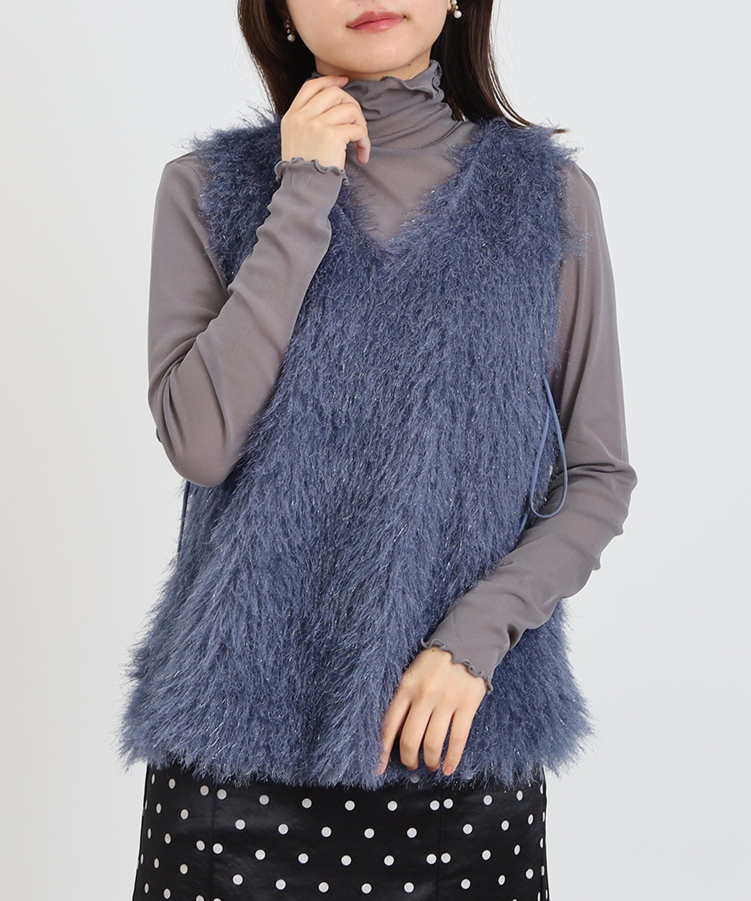 チャコール　model:156cm  着用サイズ：M