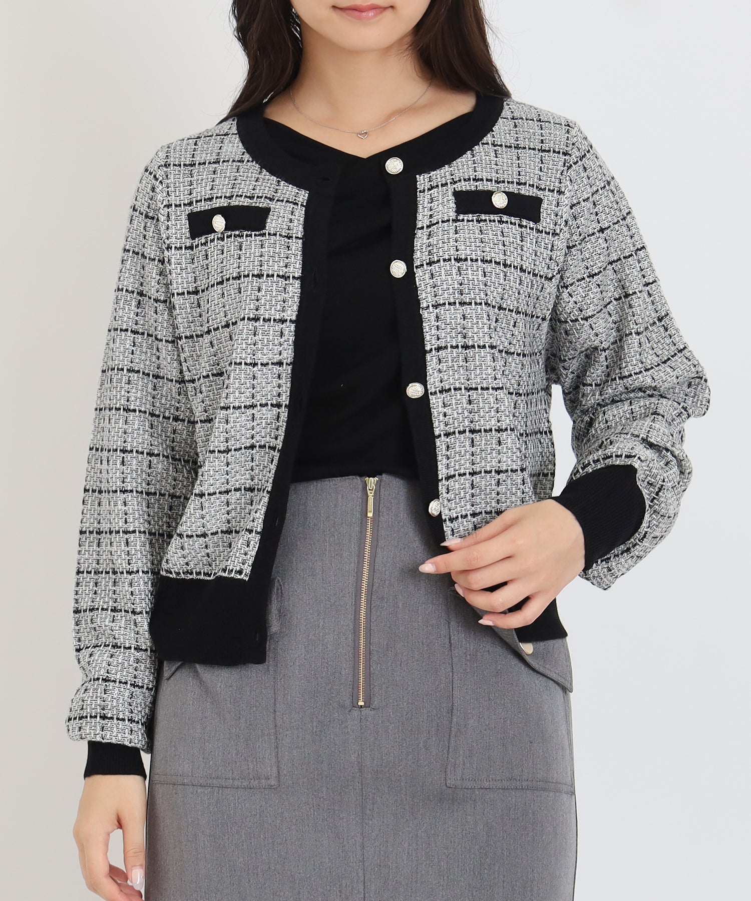 Special Price】ツイードライクニットジャケット