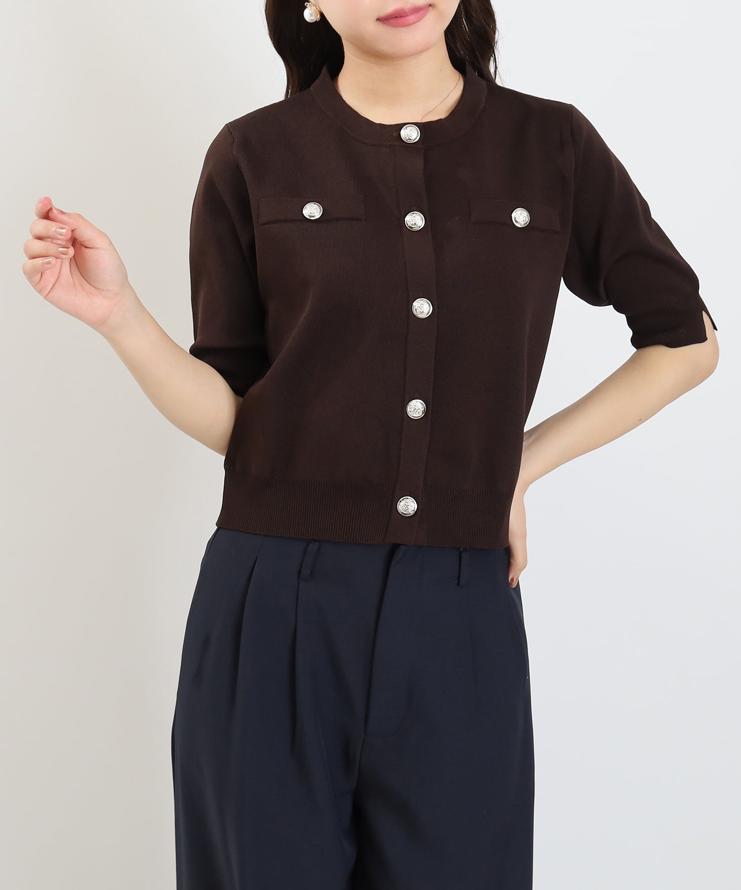 ブラウン　model:156cm  着用サイズ：M