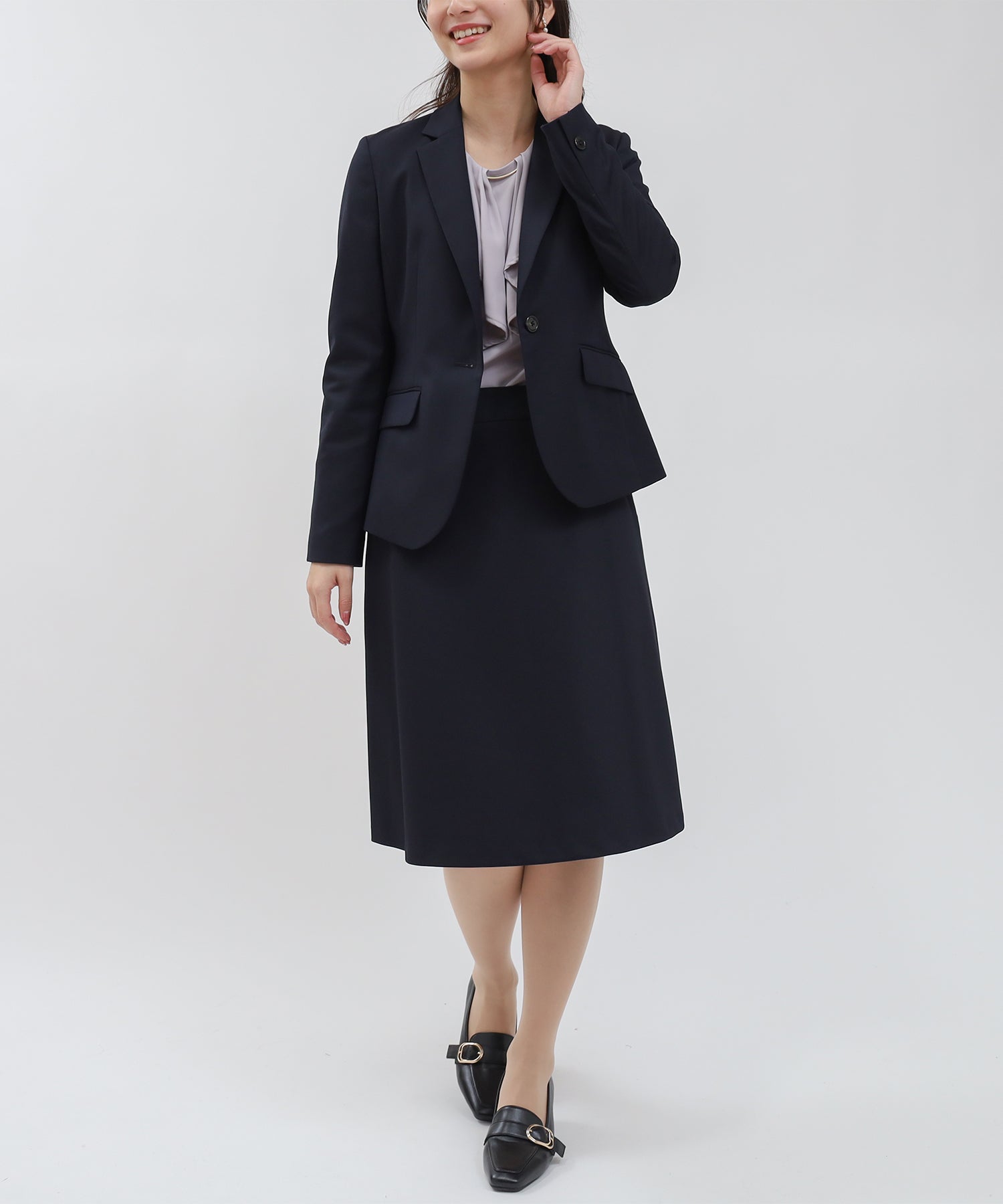 ネイビー　model；160　着用サイズ：M