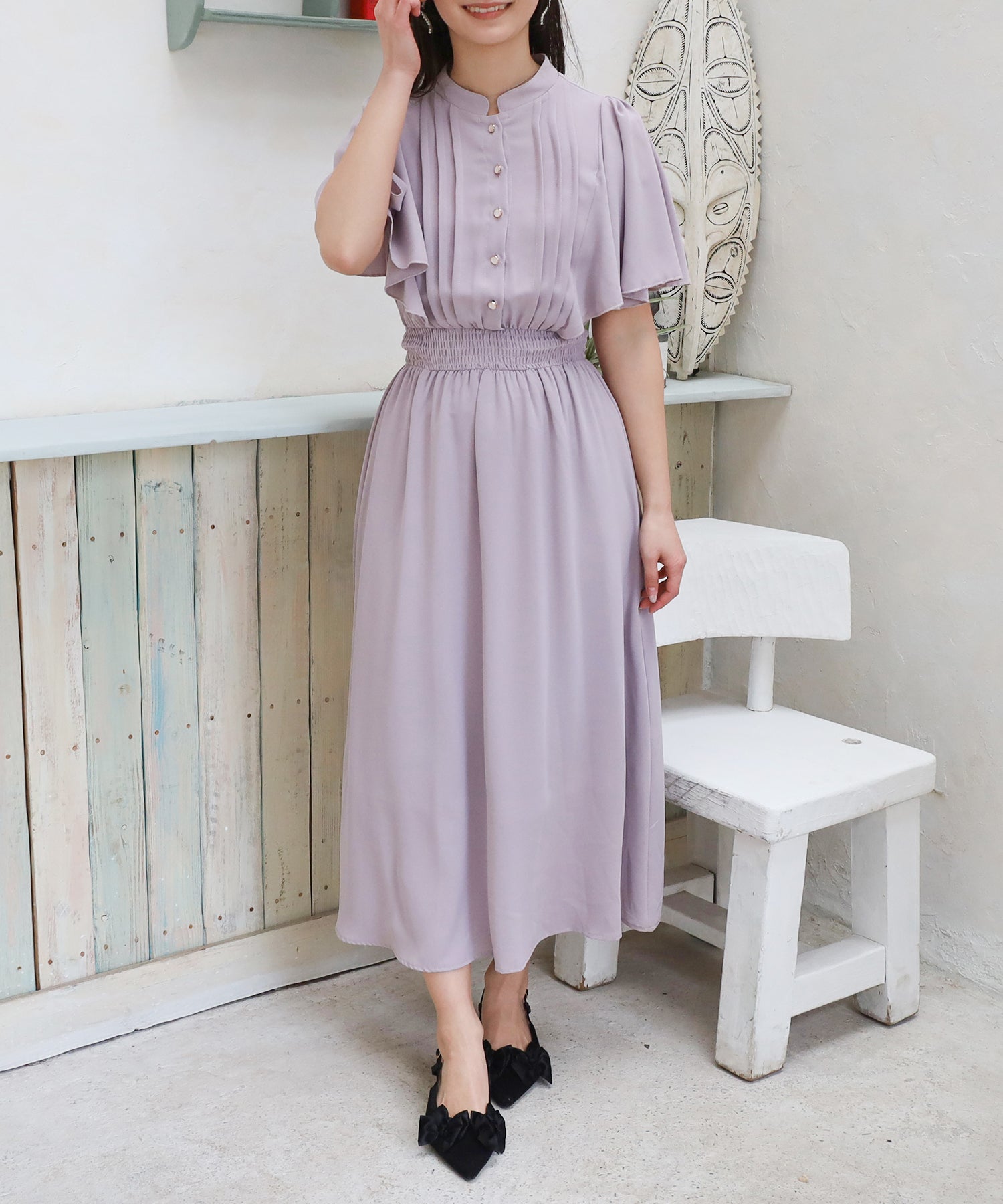 ラベンダー　model:160cm  着用サイズ：M