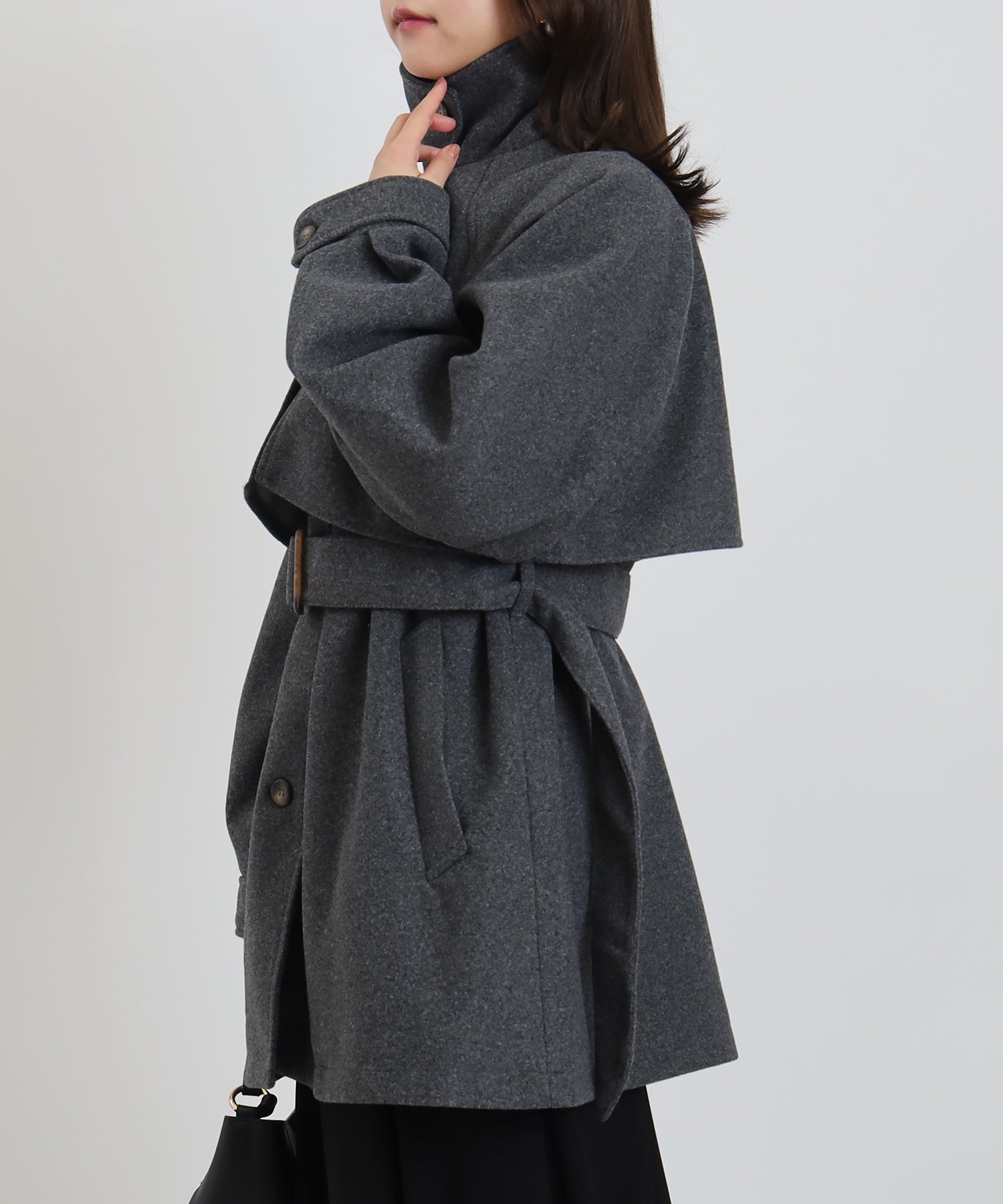 チャコール　model:156cm  着用サイズ：M