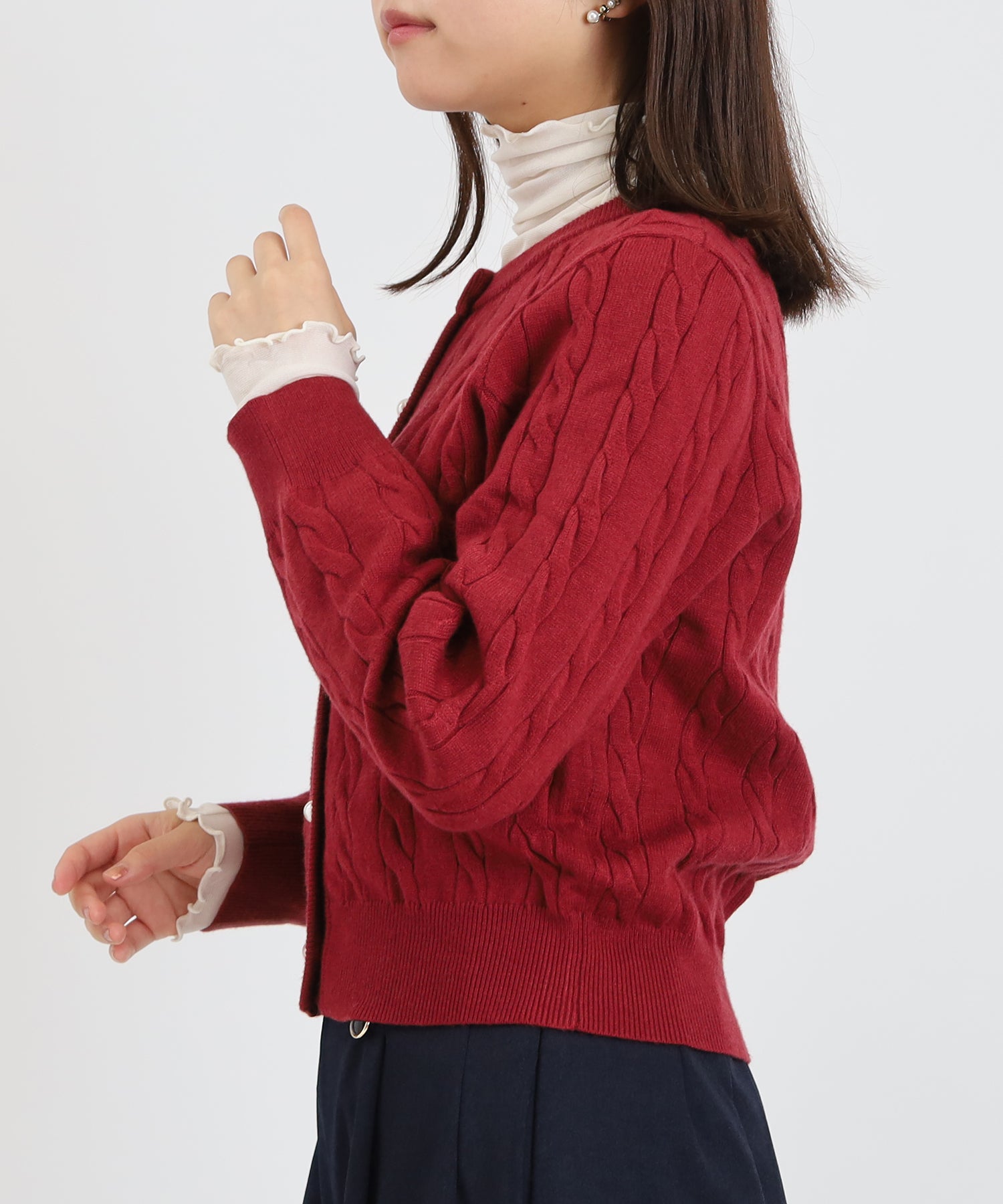 アイボリー　model:156cm  着用サイズ：M