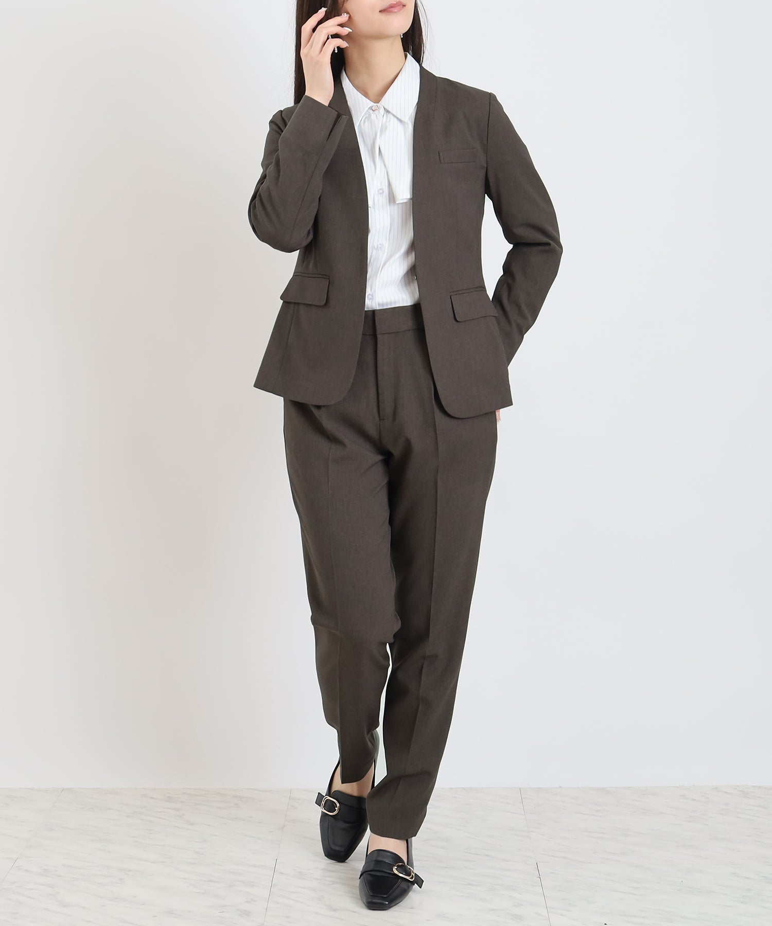 ブラウン　model:160cm  着用サイズ：M