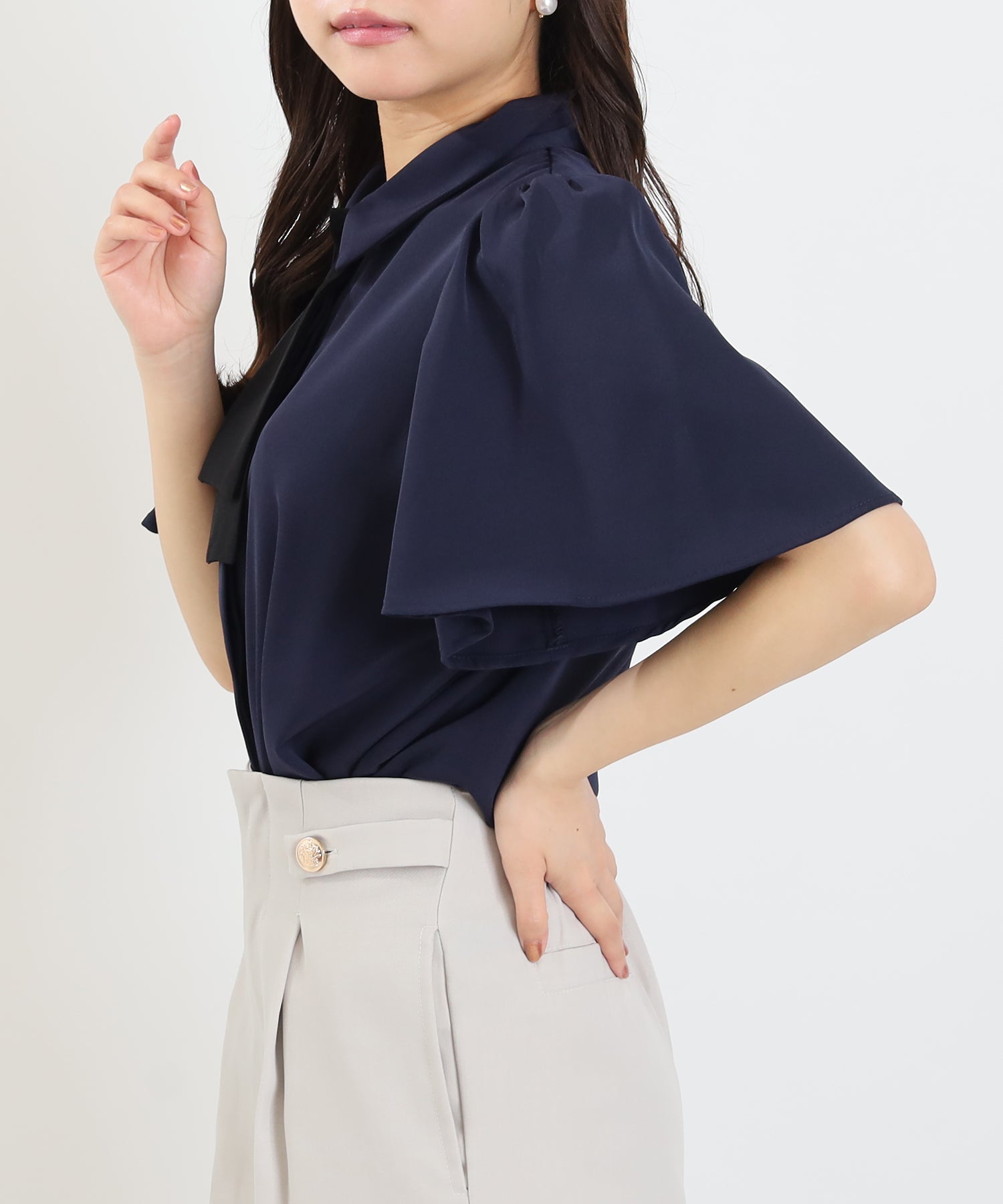 ネイビー　model:156cm  着用サイズ：S