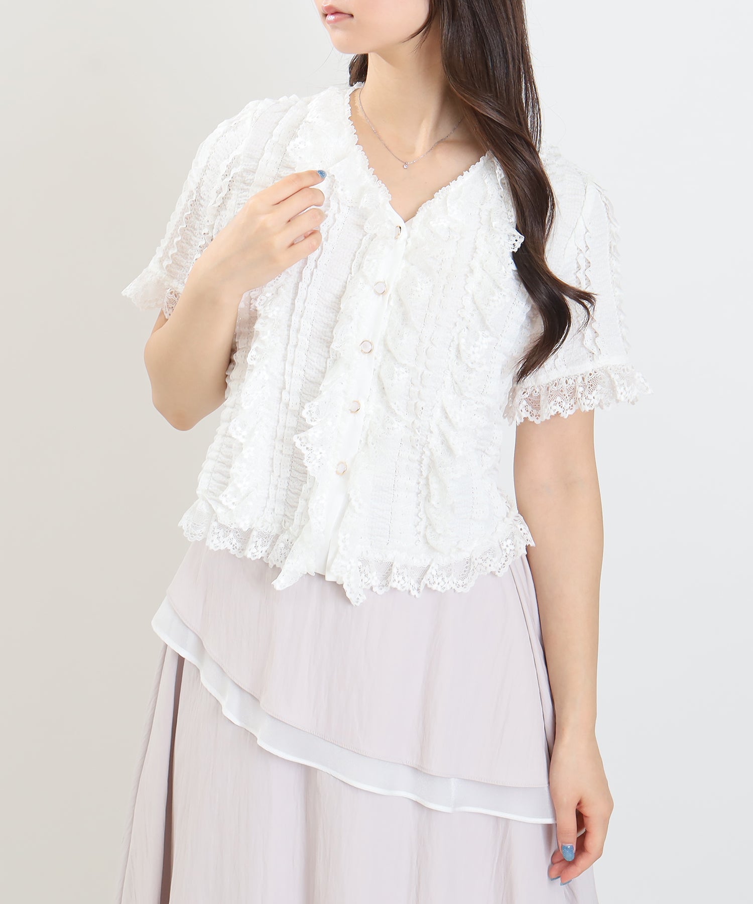 ホワイト　model:160cm  着用サイズ：M