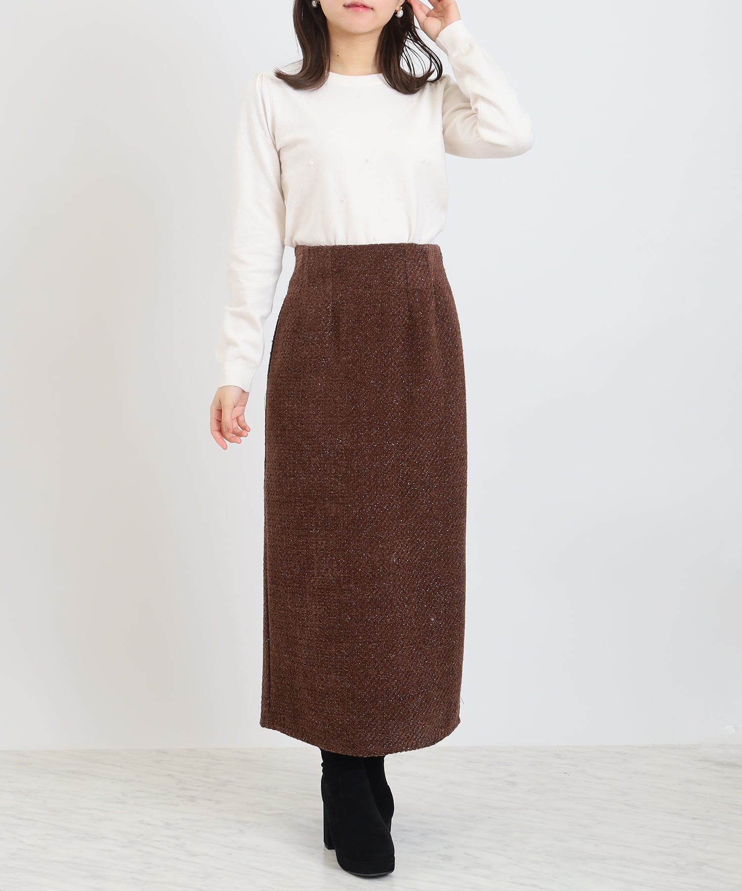 ブラウン　model:156cm  着用サイズ：M