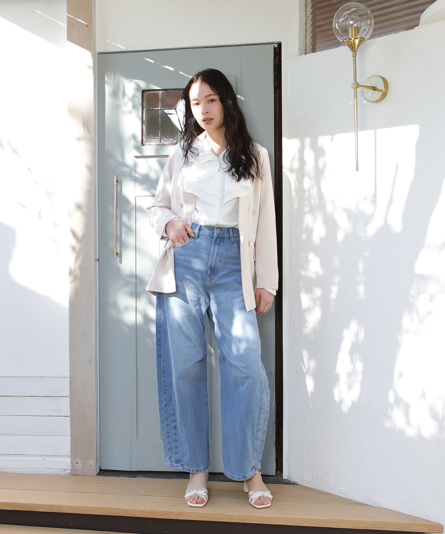 ピンクベージュ　model：171　着用サイズ：M