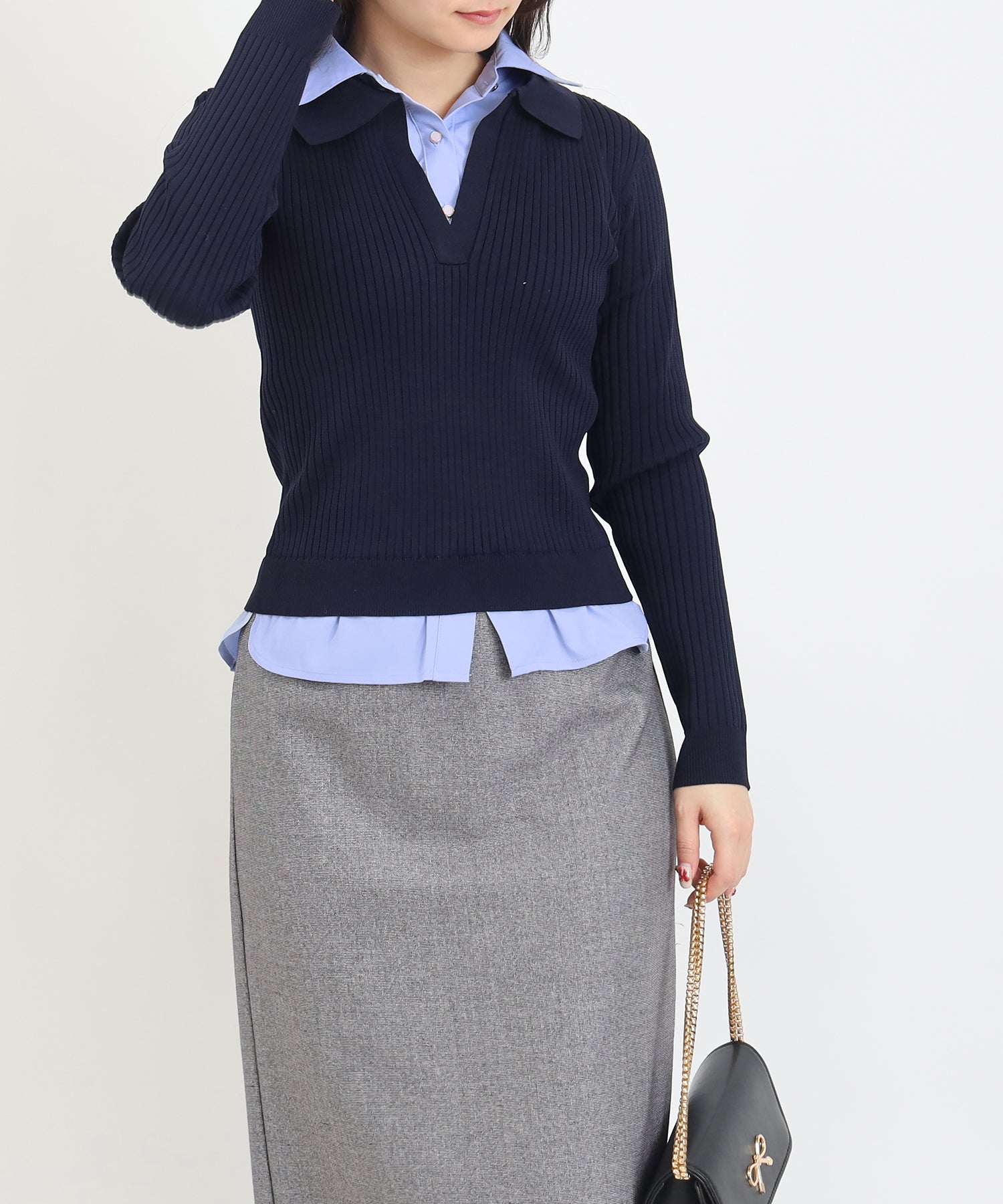 ネイビー　model：160　着用サイズ：M