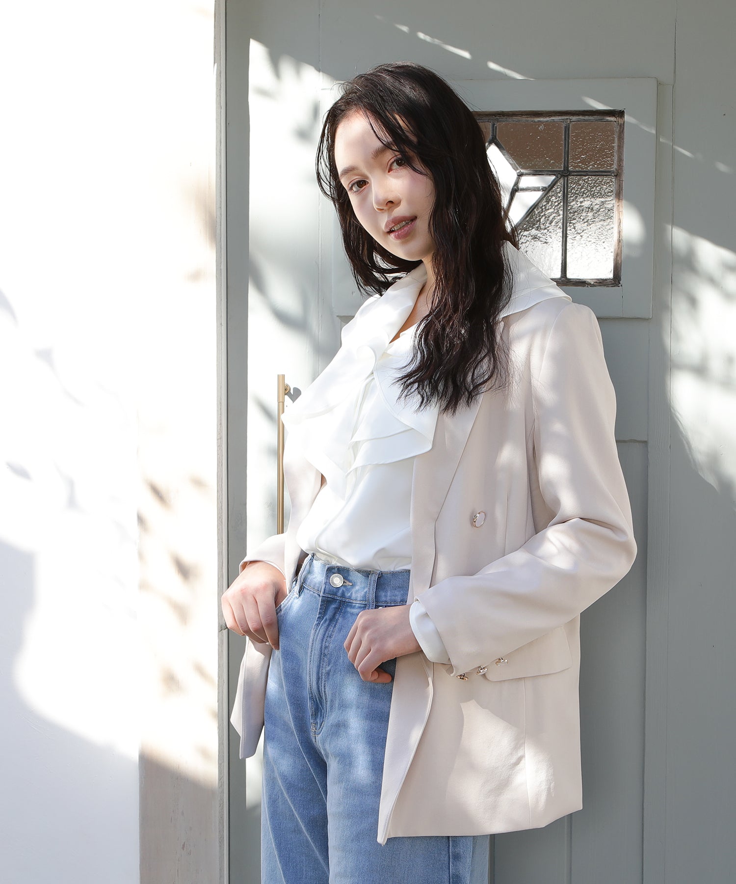 ピンクベージュ　model：171　着用サイズ：M