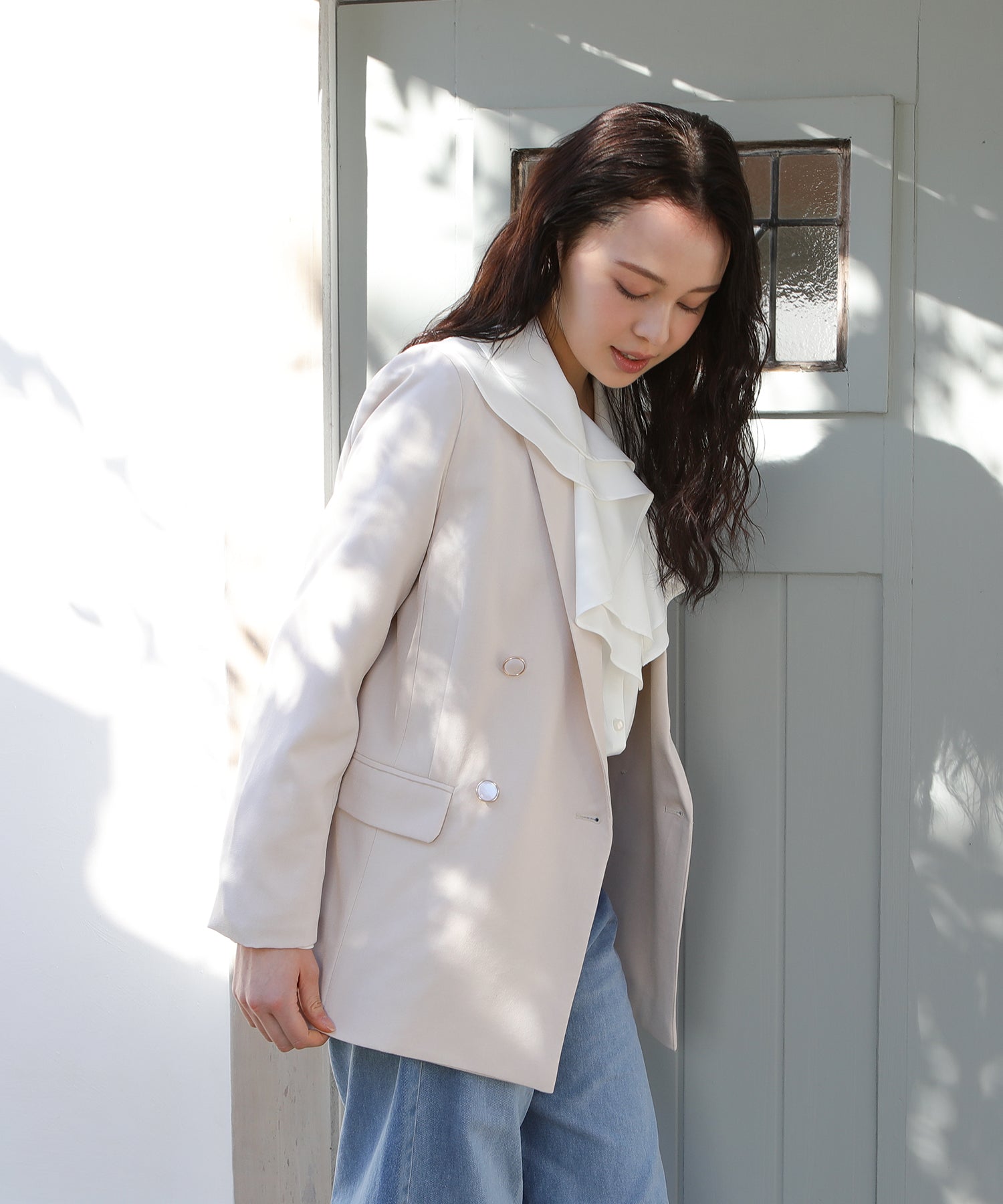 ピンクベージュ　model：171　着用サイズ：M