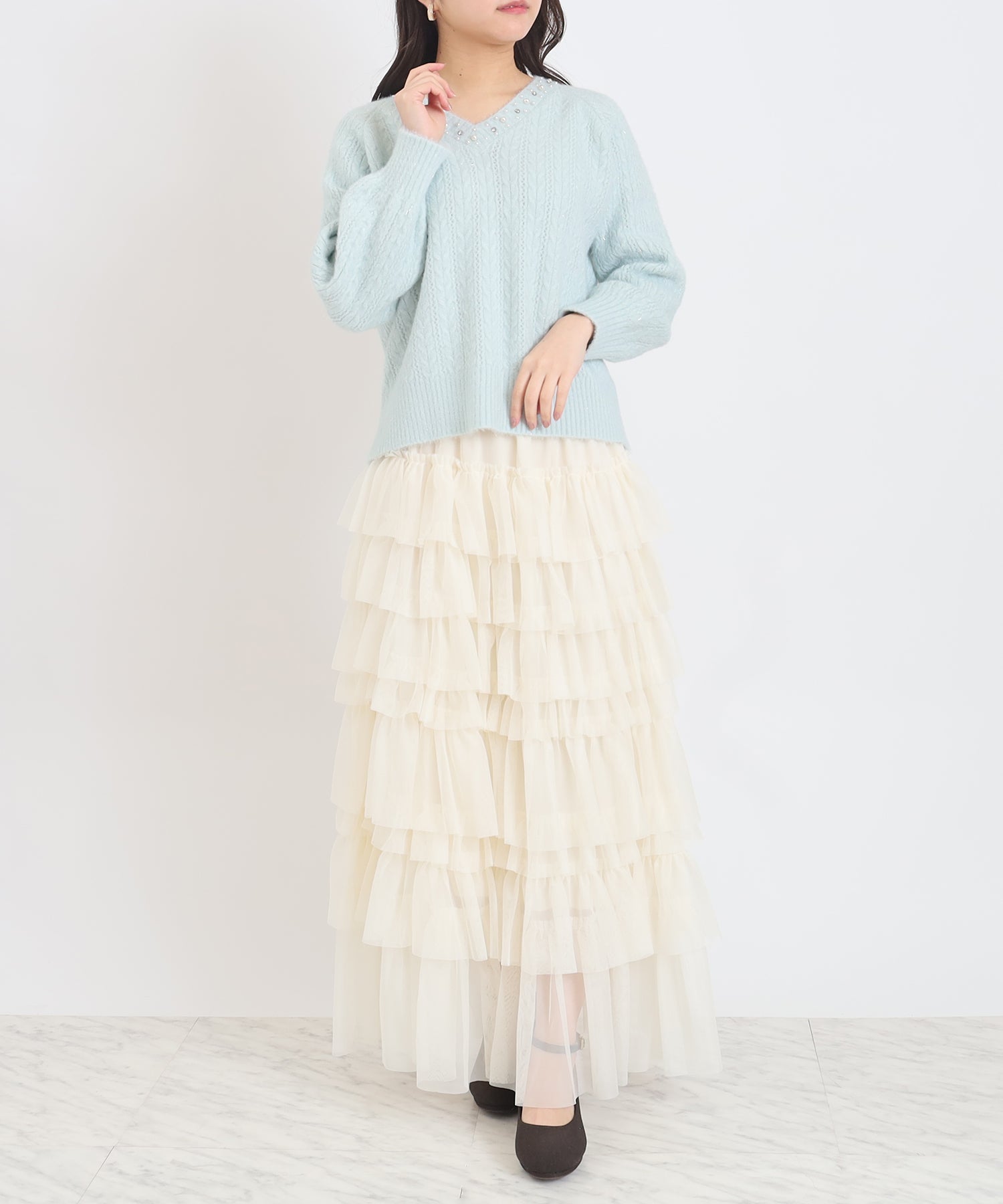 ミント　model:156cm  着用サイズ：M