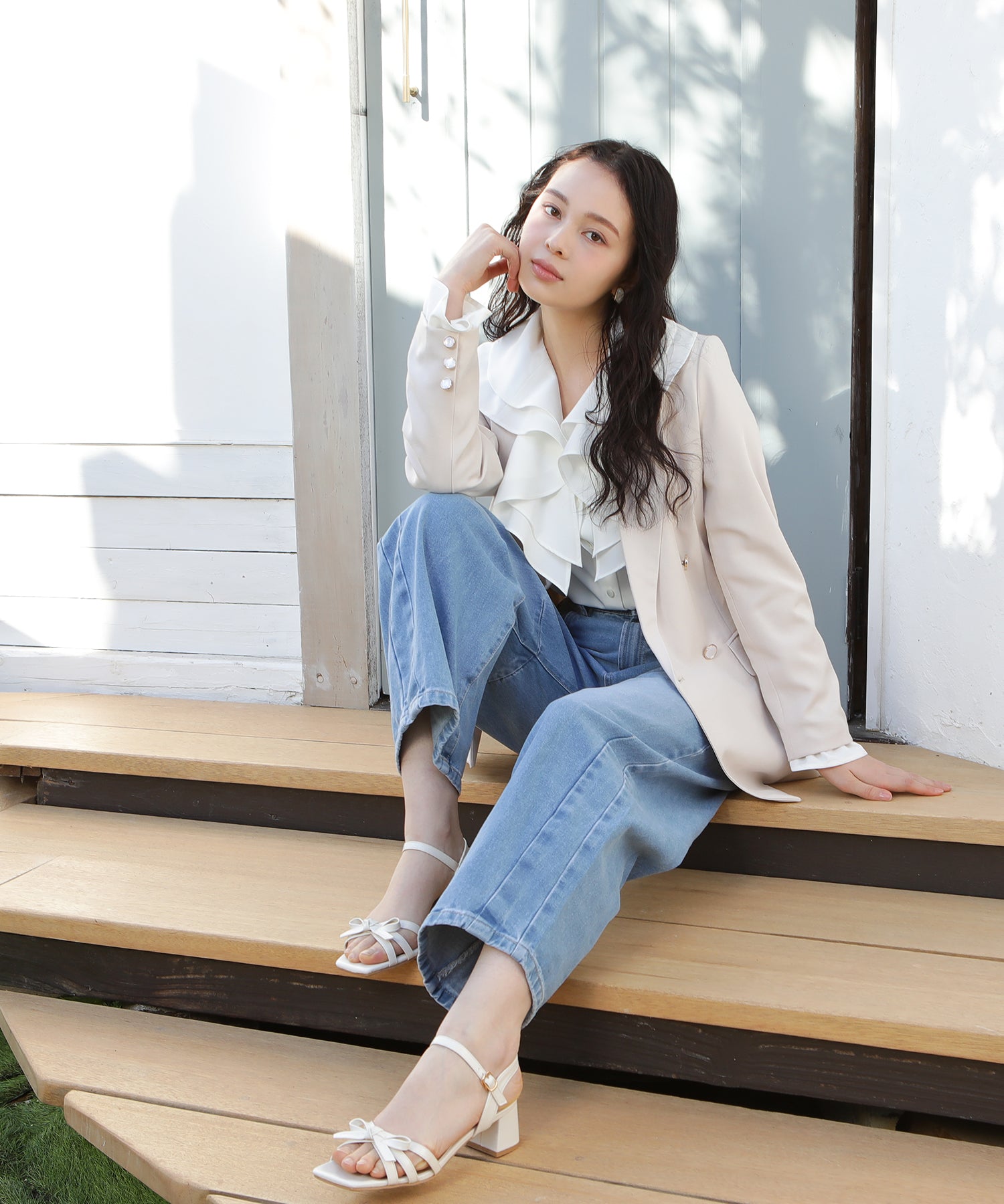 ピンクベージュ　model：171　着用サイズ：M