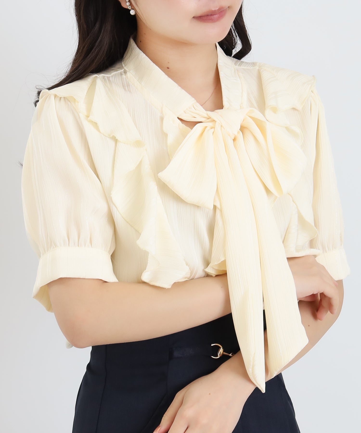 ベージュ　model：156　着用サイズ：M