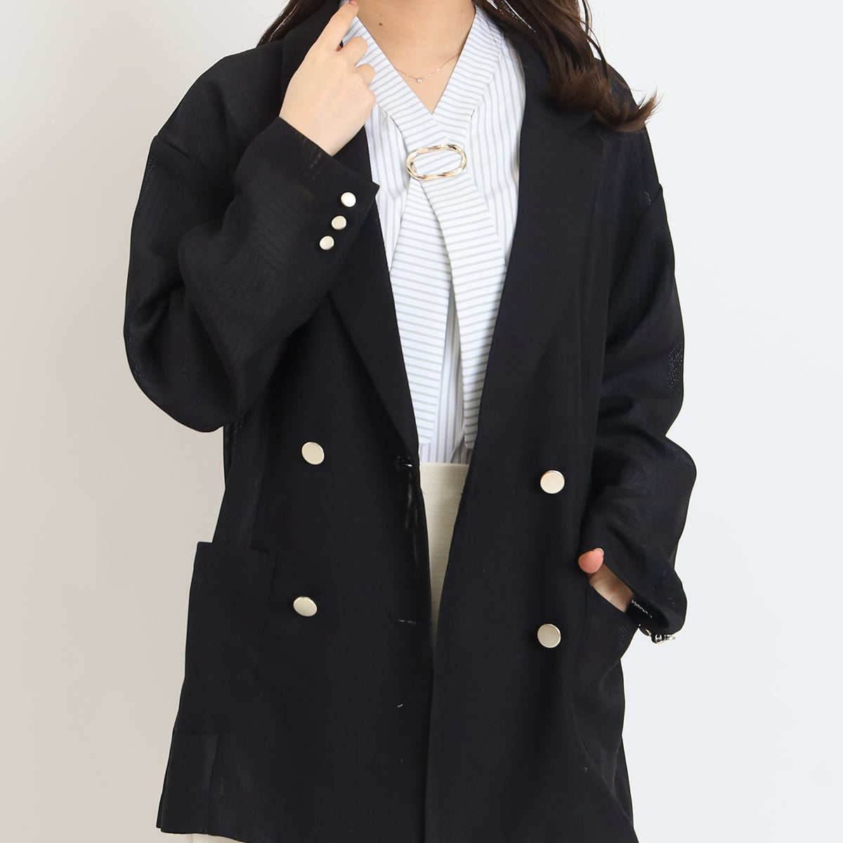 再値下げ】メッシュダブルブレストジャケット