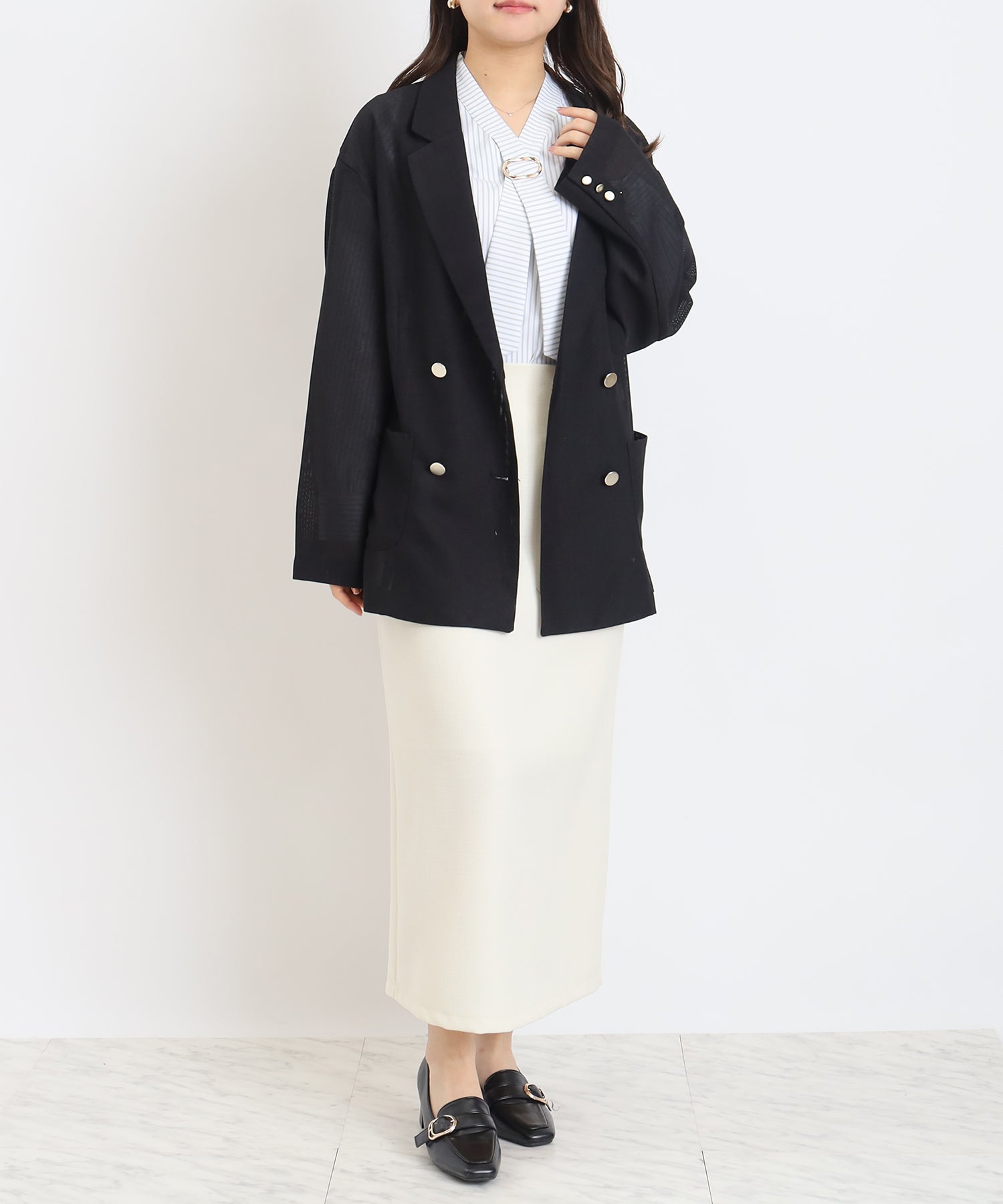 ブラック　model:156cm  着用サイズ：M