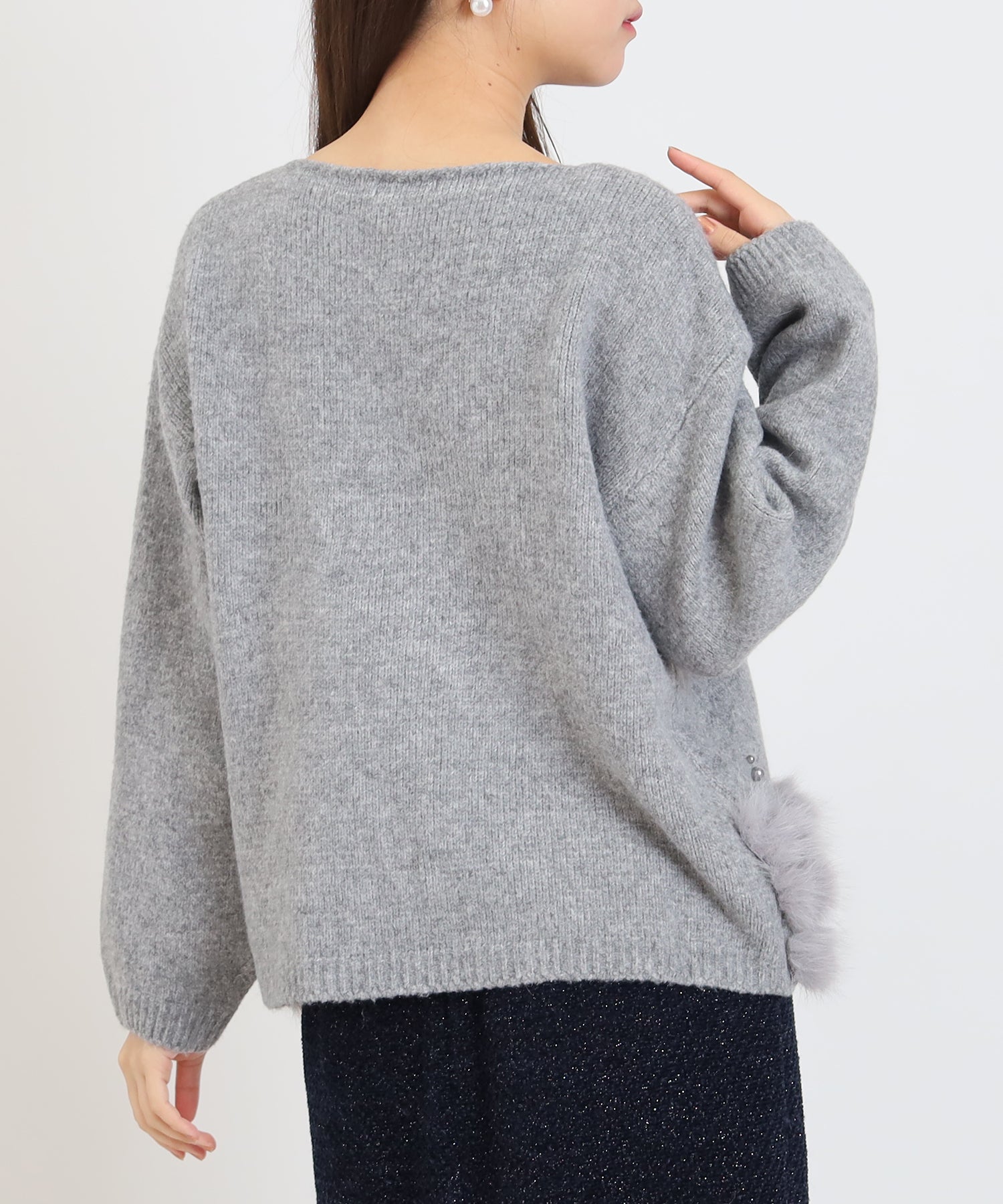 ライトグレー　model:156cm  着用サイズ：M