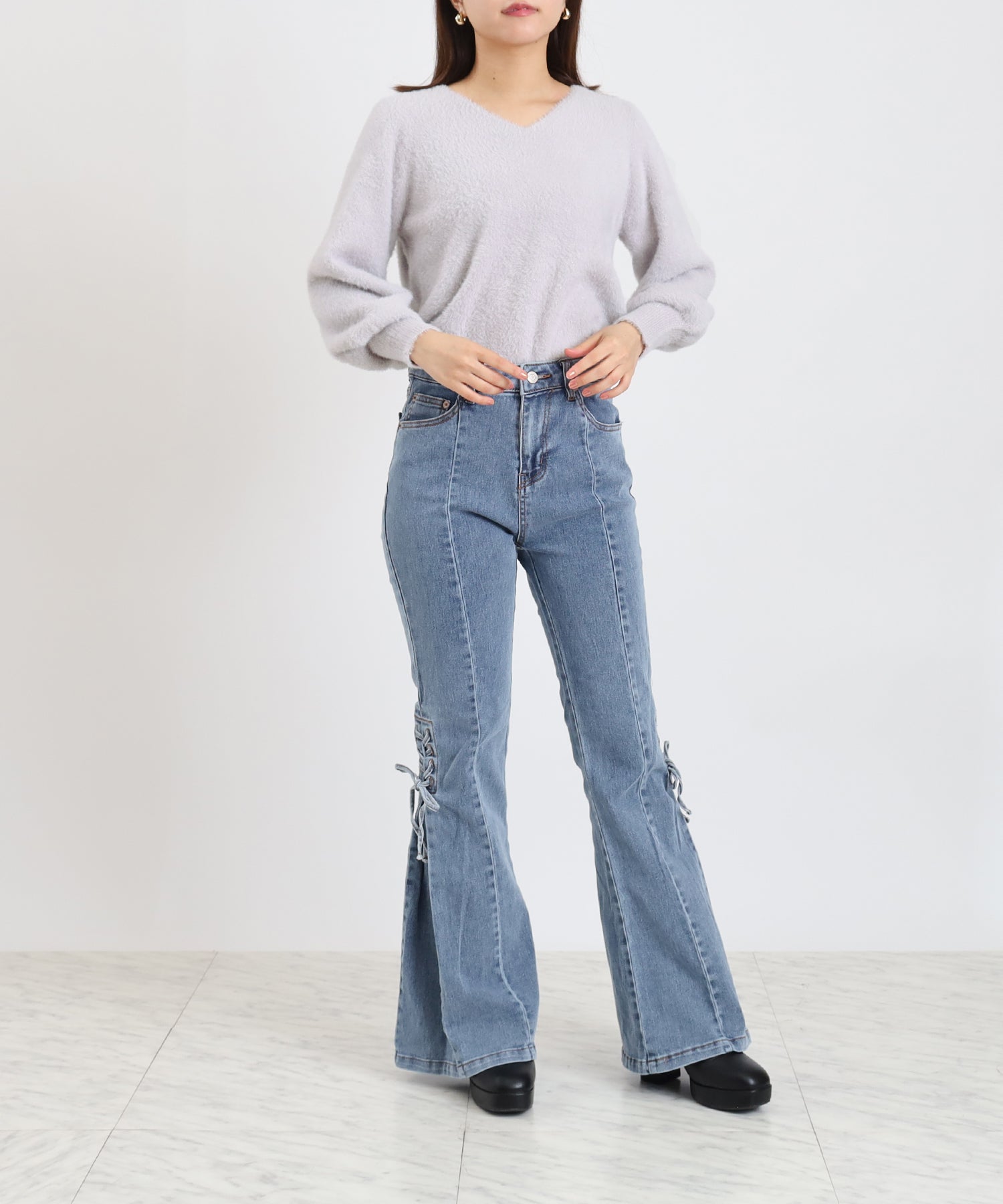 ラベンダー　model：156　着用サイズ：M