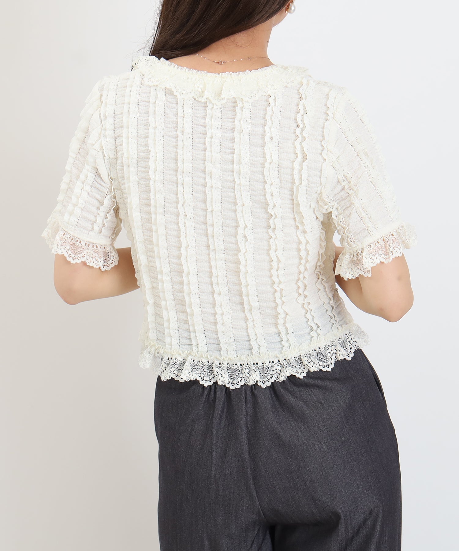 アイボリー　model:156cm  着用サイズ：M