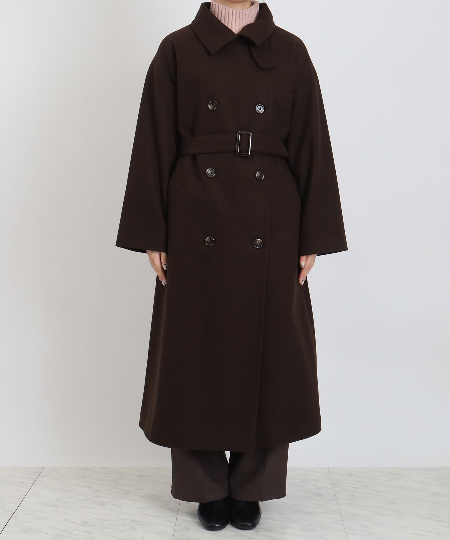 スタンド2wayニットモッサウィンタートレンチコート