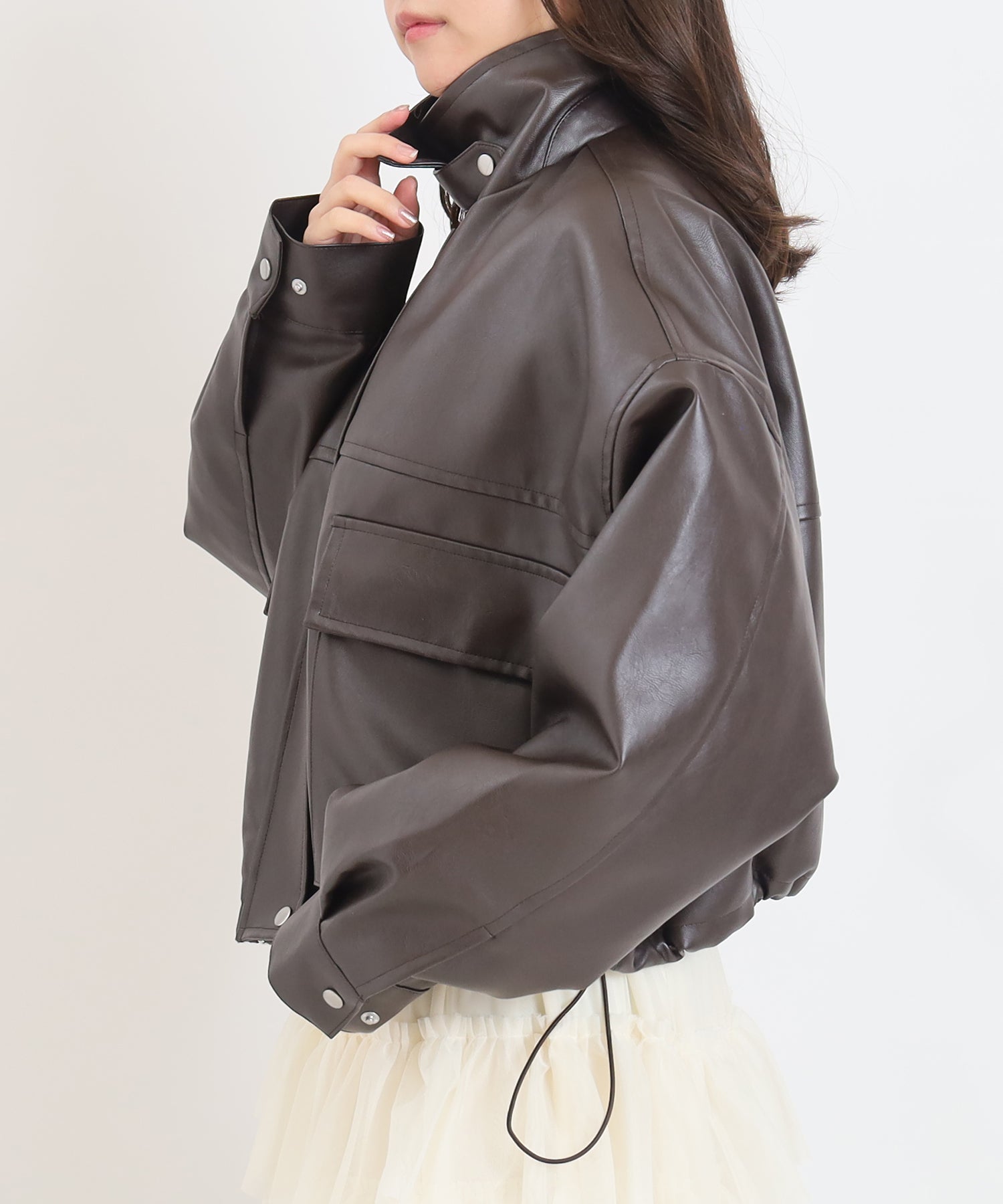 ブラウン　model:156cm  着用サイズ：M