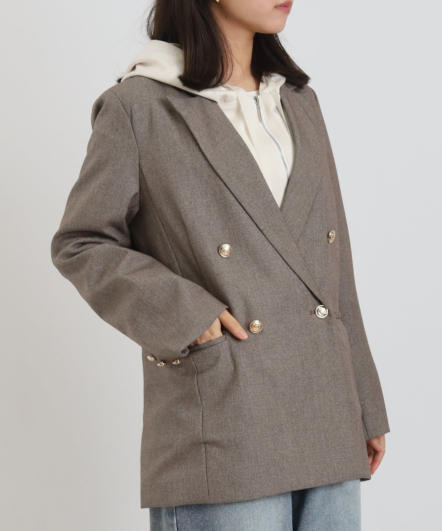 ブラウン　model：156　着用サイズ：S