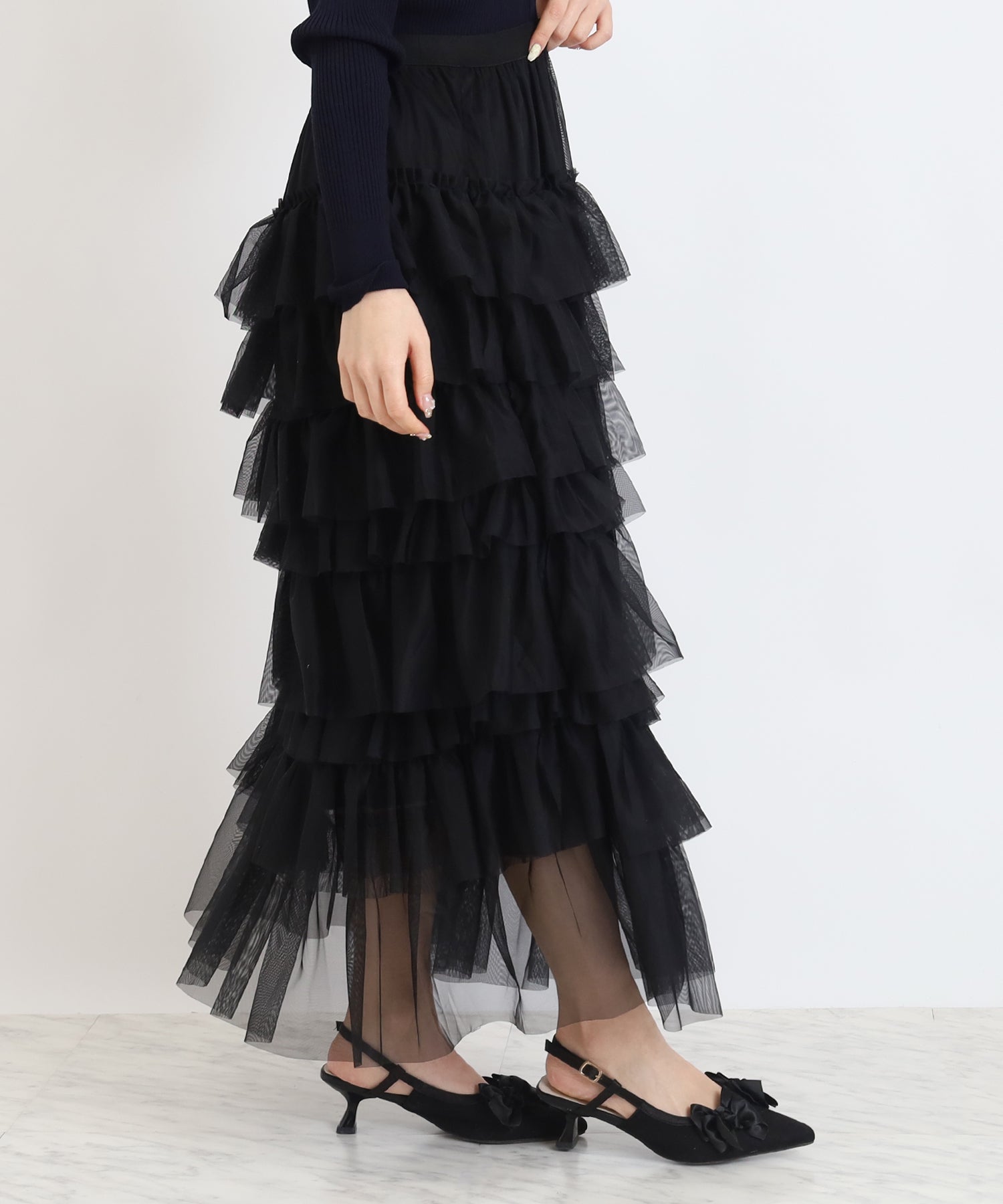 ANDREA&Co.⭐︎メニーティアーズチュールスカート ティアードチュールスカート