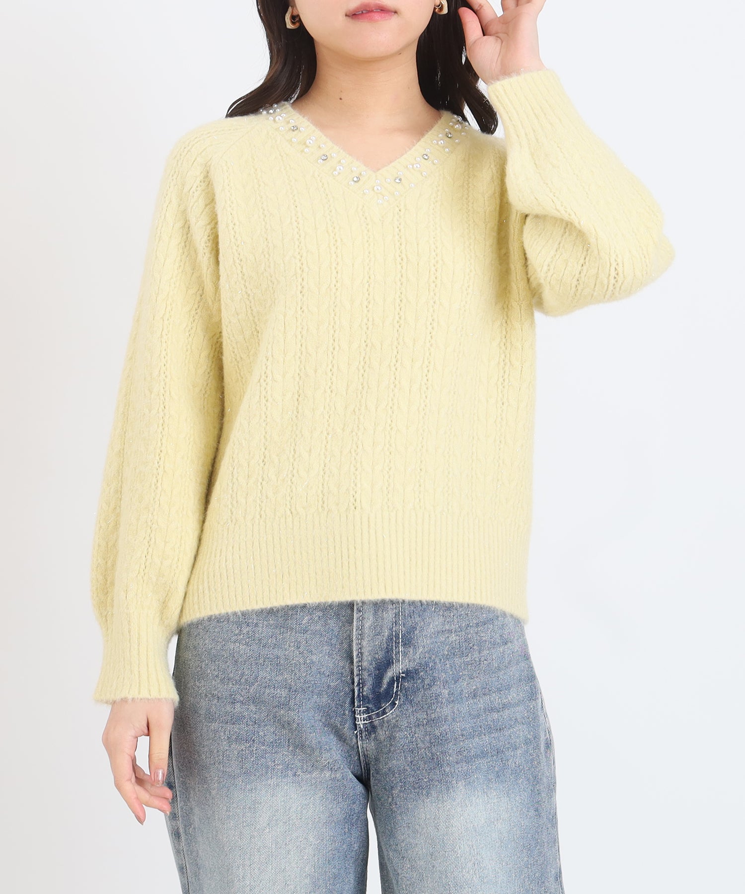 イエロー　model:156cm  着用サイズ：M