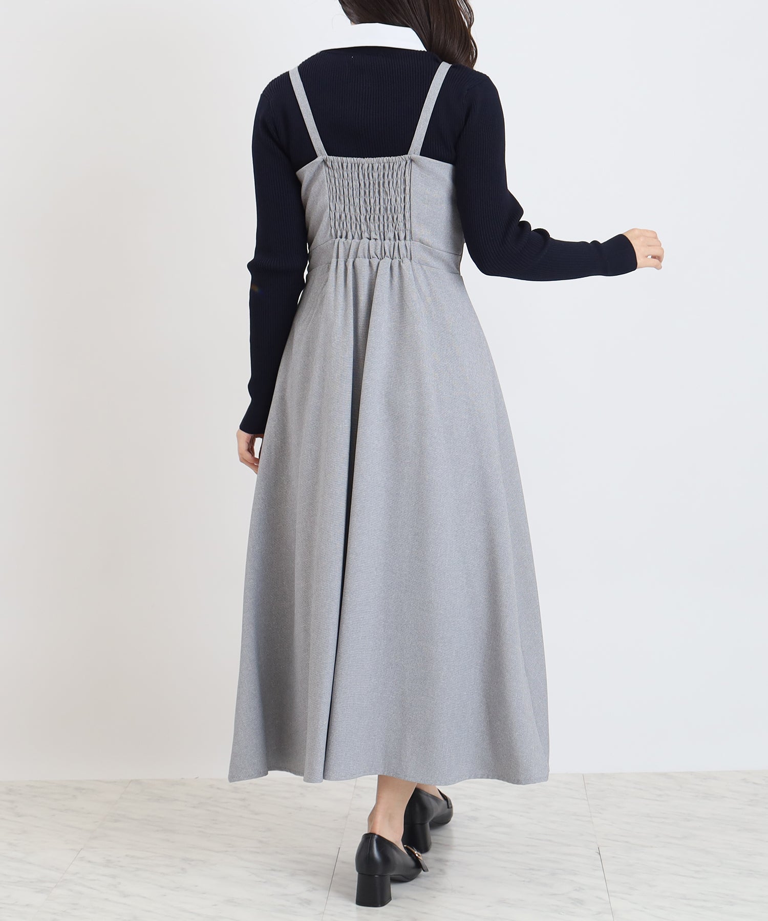 ライトグレー　model:160cm  着用サイズ：M