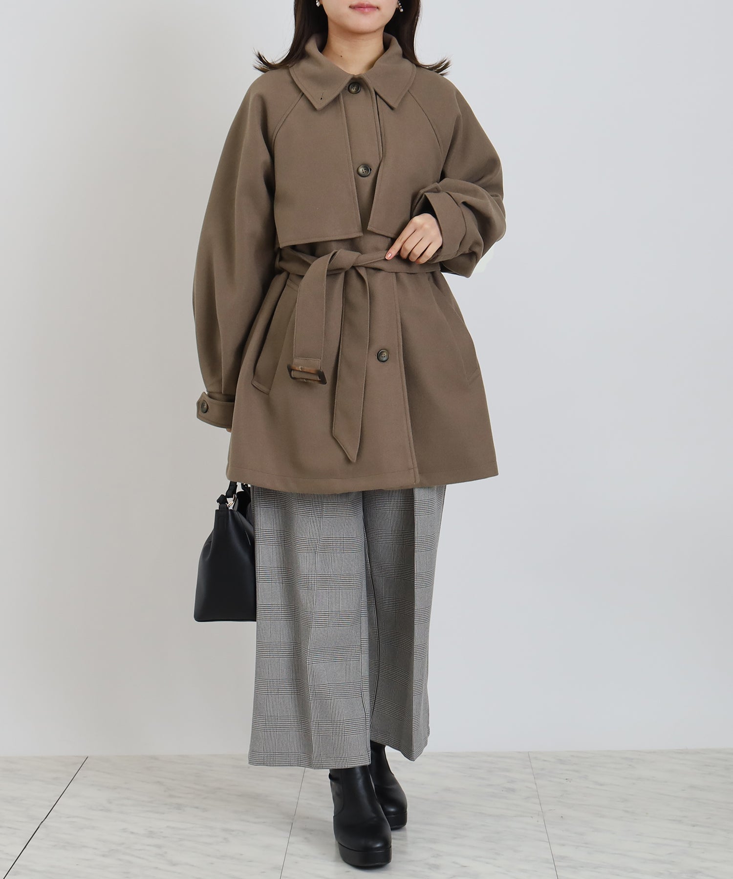 ブラウン　model:156cm  着用サイズ：M