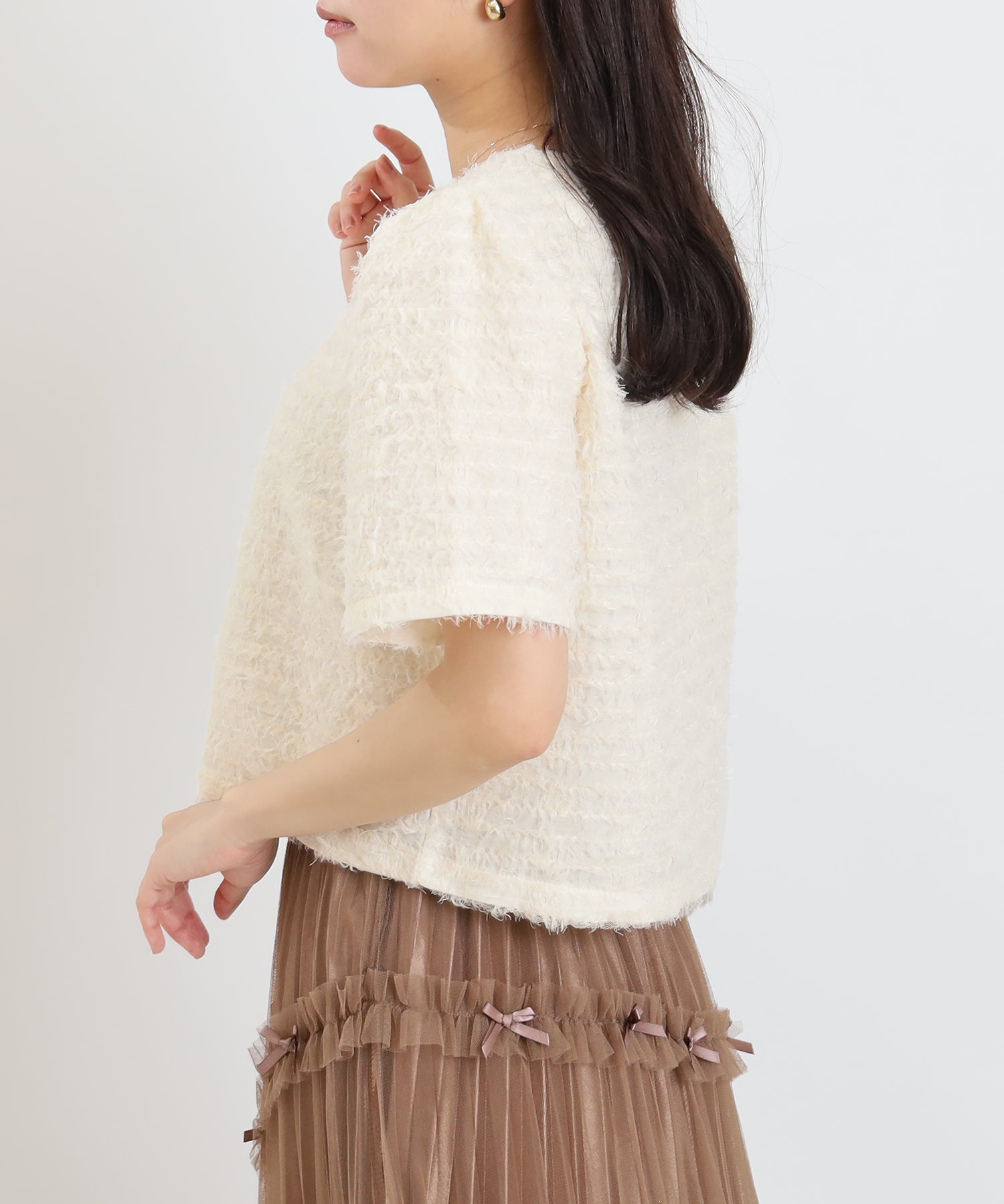 アイボリー　model:156cm  着用サイズ：M