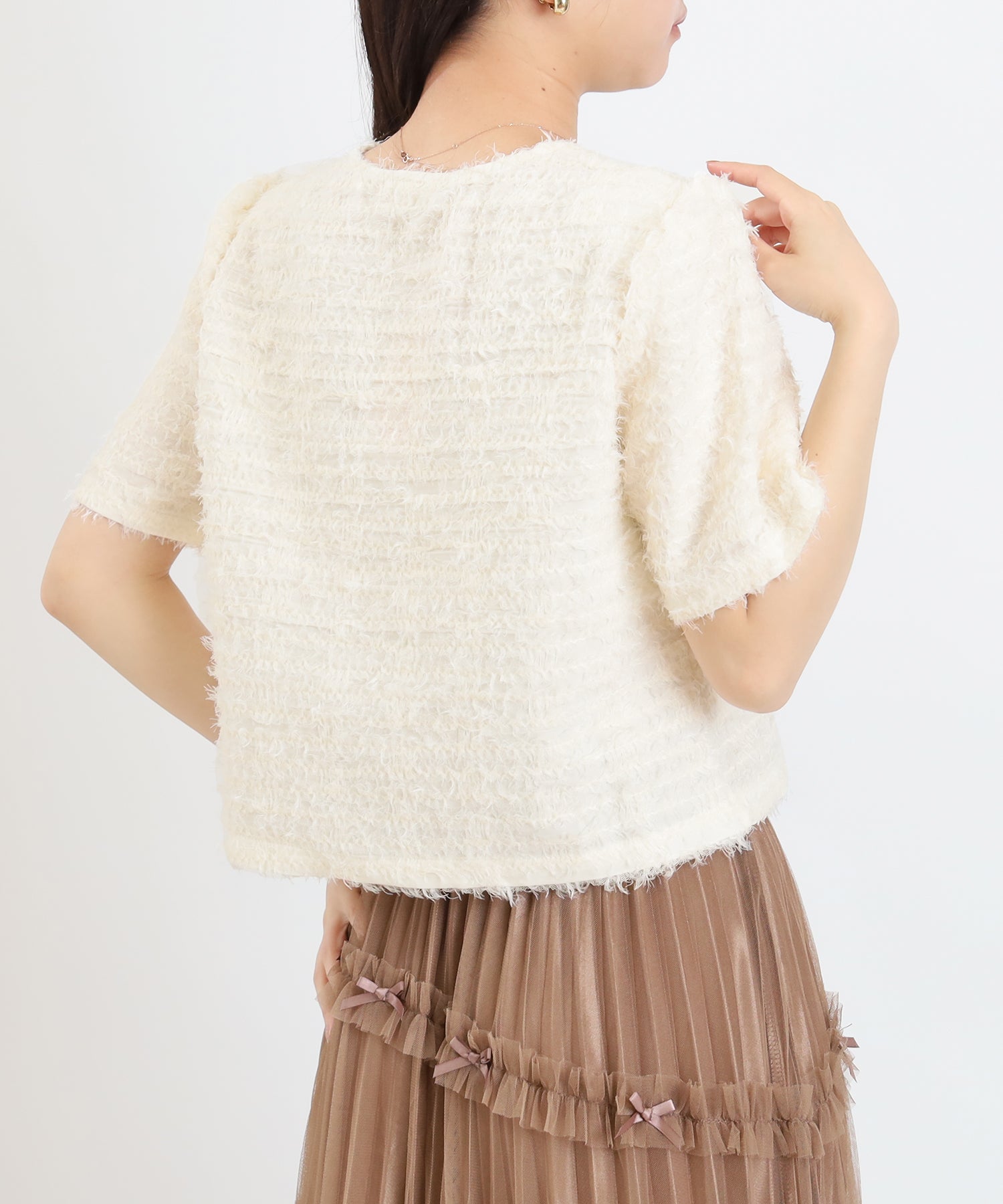 アイボリー　model:156cm  着用サイズ：M