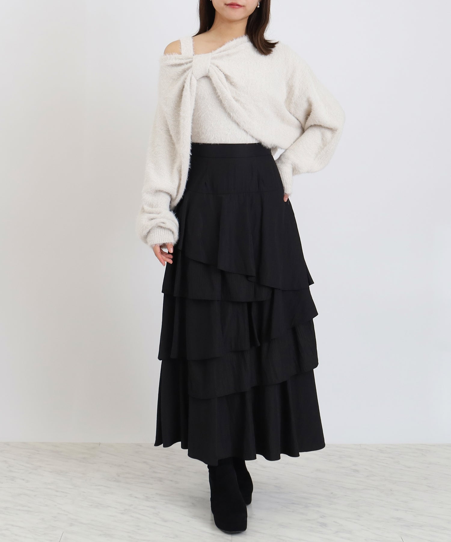 ホワイト　model:156cm  着用サイズ：M