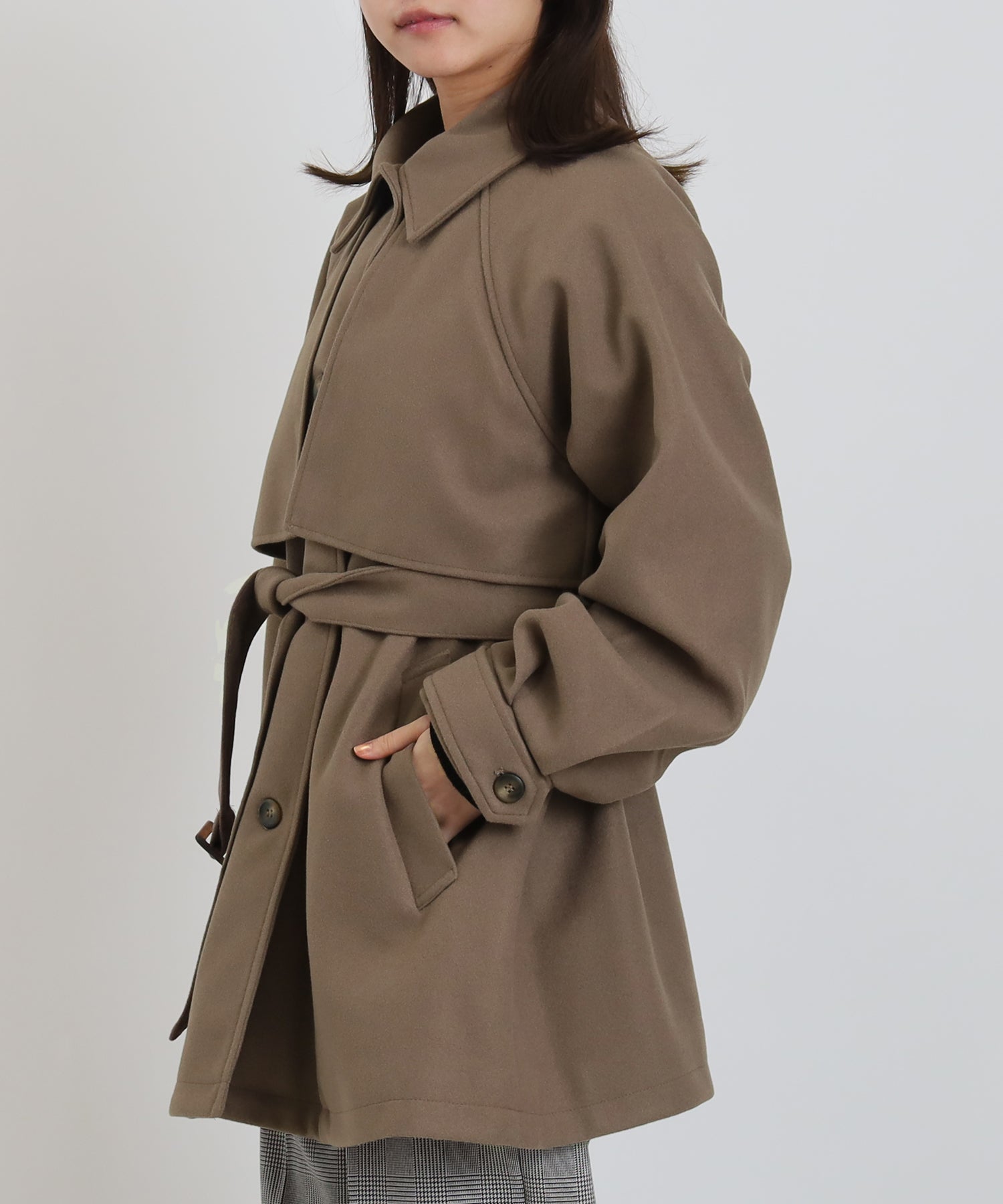 ブラウン　model:156cm  着用サイズ：M