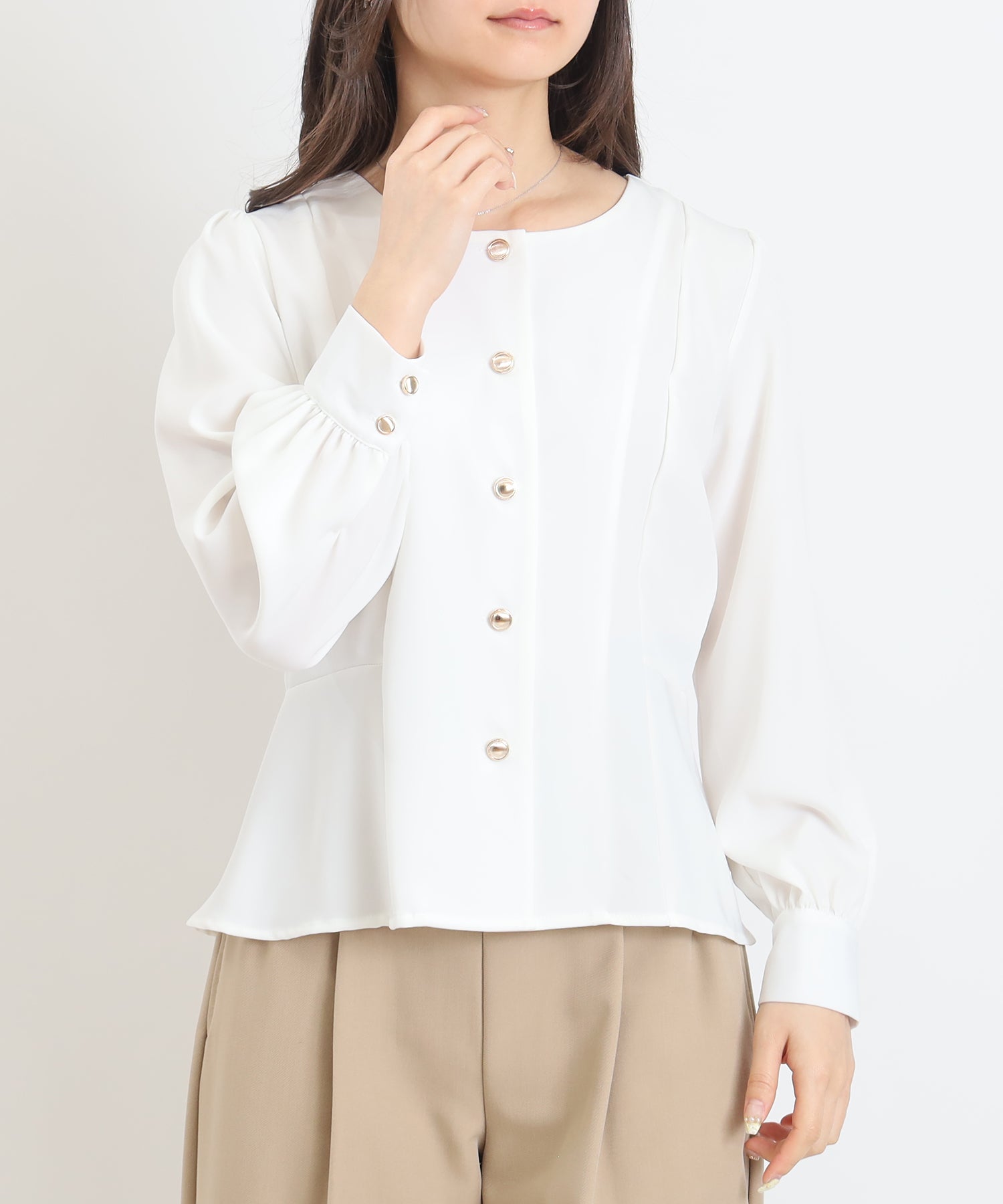 HER.ペプラムブラウス TIME SALE】ペプラムブラウス