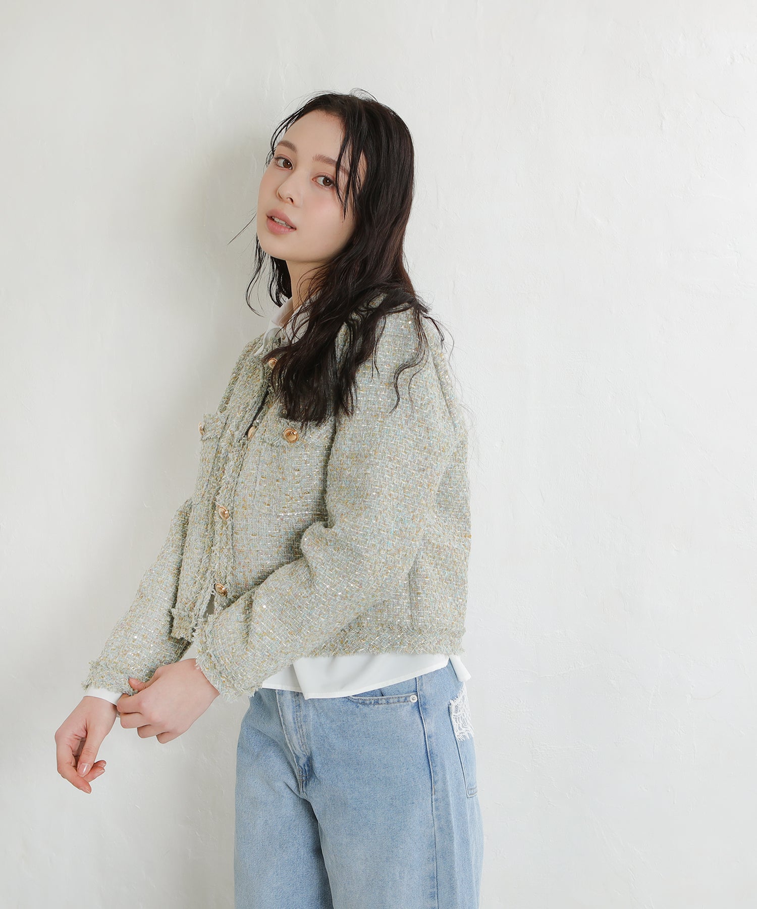 グリーン　model：171ｃｍ　着用サイズ：M