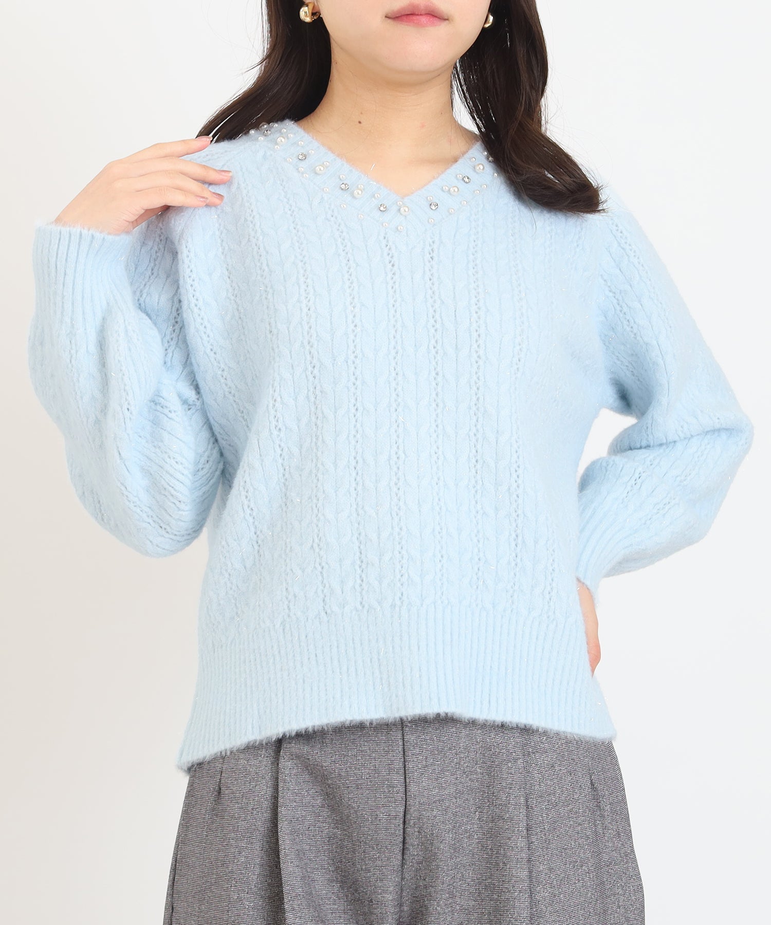 ブルー　model:156cm  着用サイズ：M