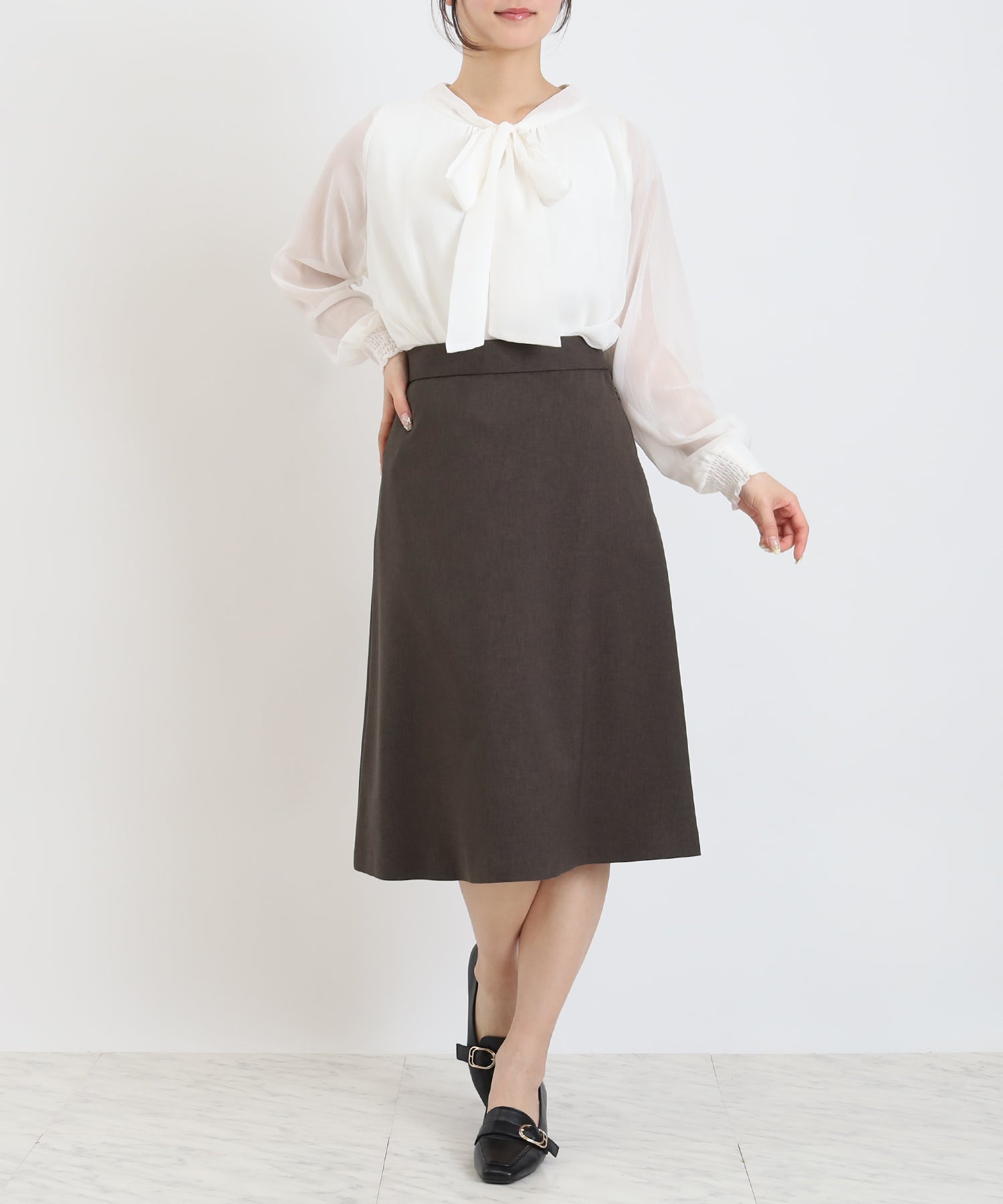 ブラウン　model:160cm  着用サイズ：M