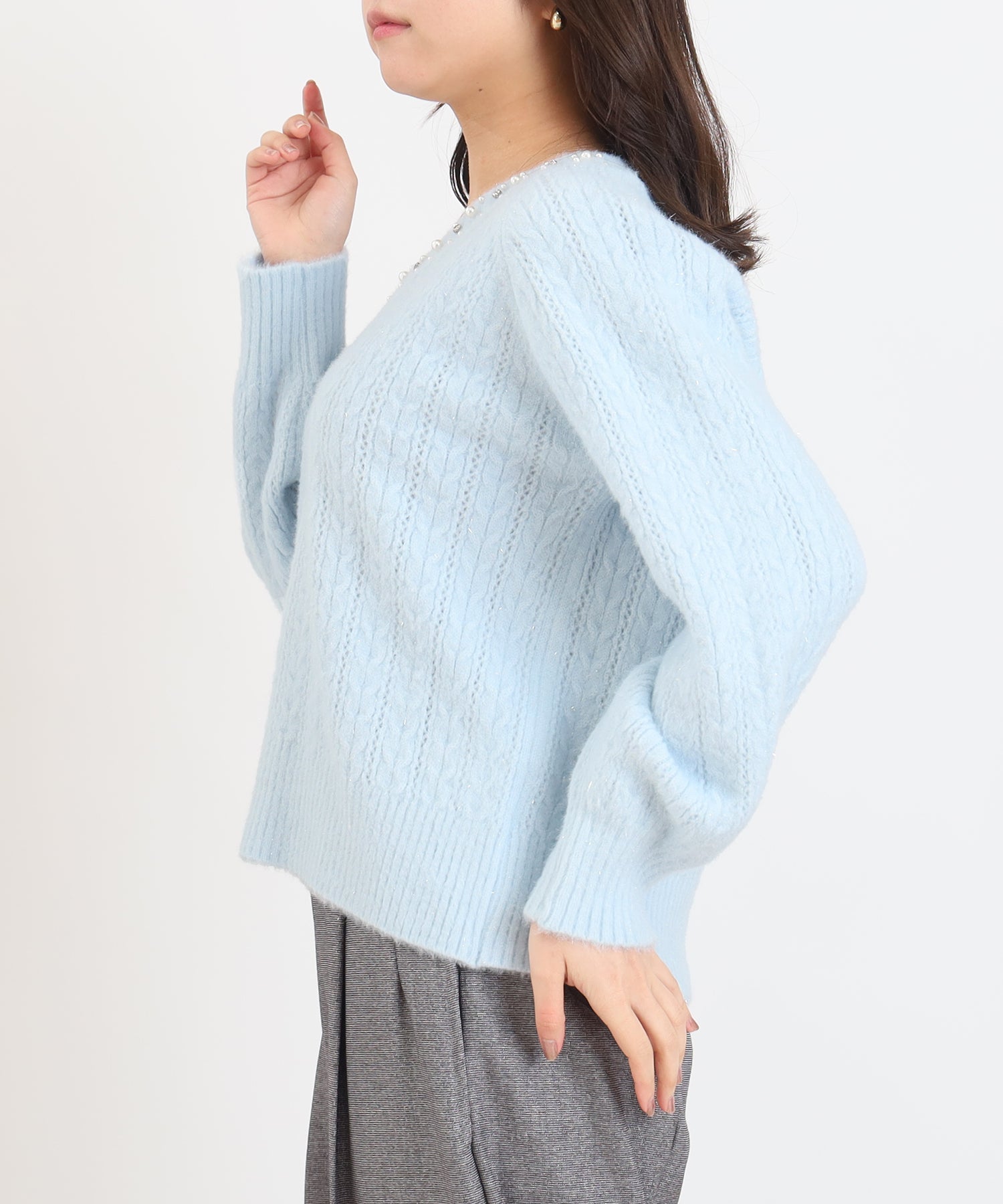 ブルー　model:156cm  着用サイズ：M