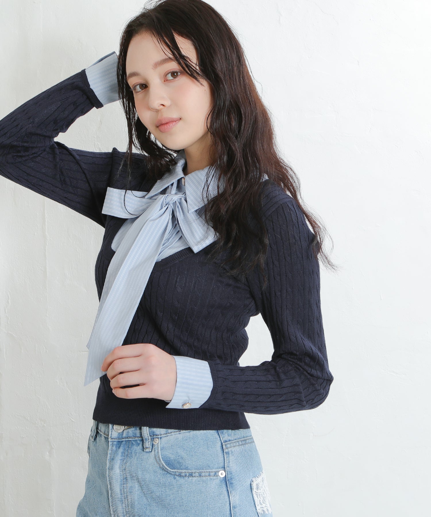 ネイビー　model：171㎝　着用サイズ：M