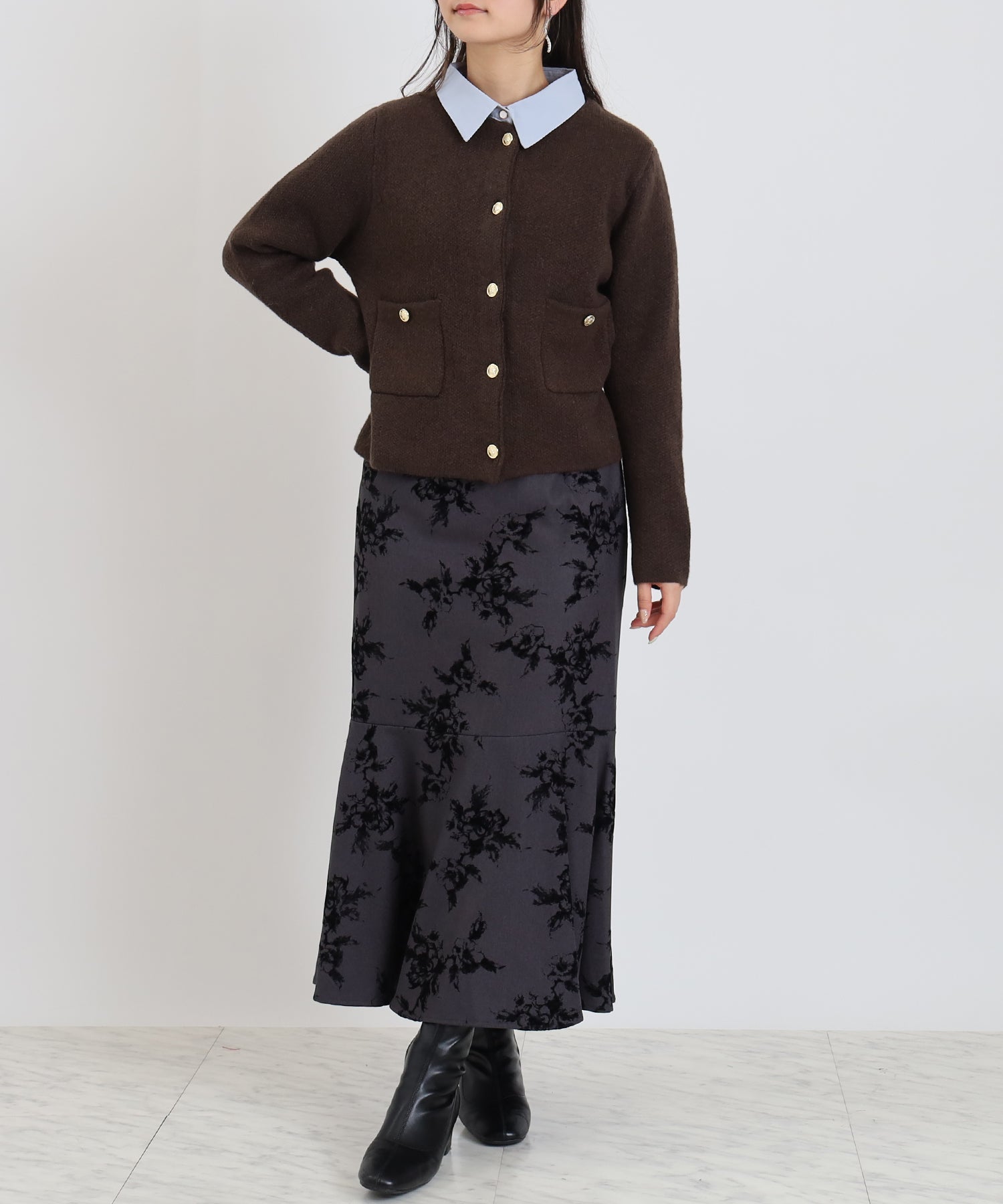 モヘアニットジャケット