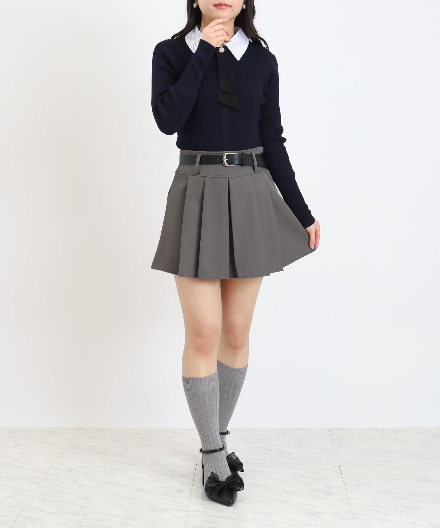チャコール　model：156　着用サイズ：M