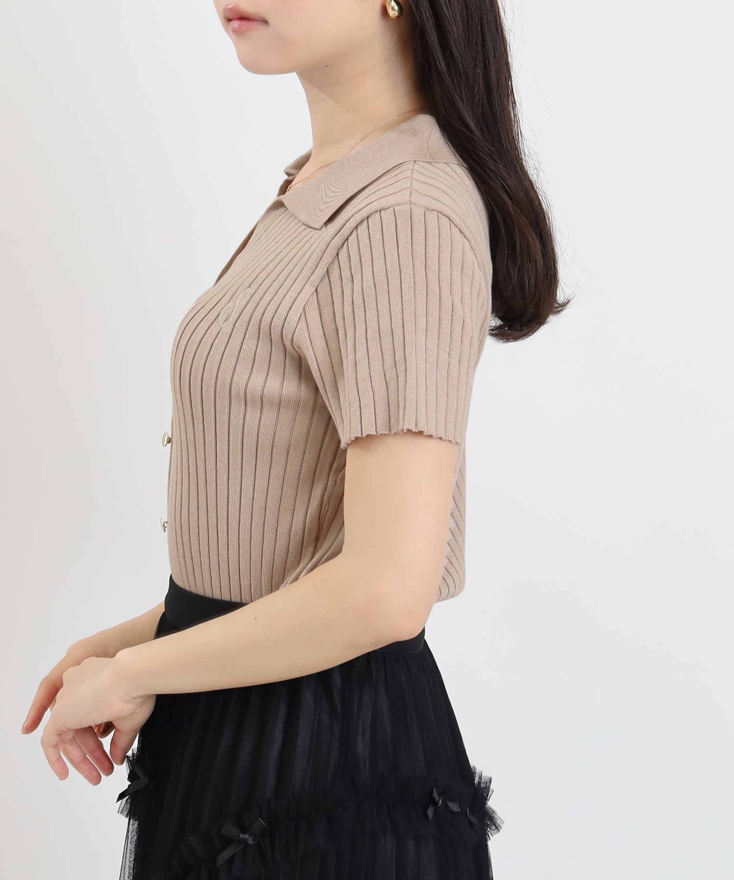 ベージュ　model：156　着用サイズ：M